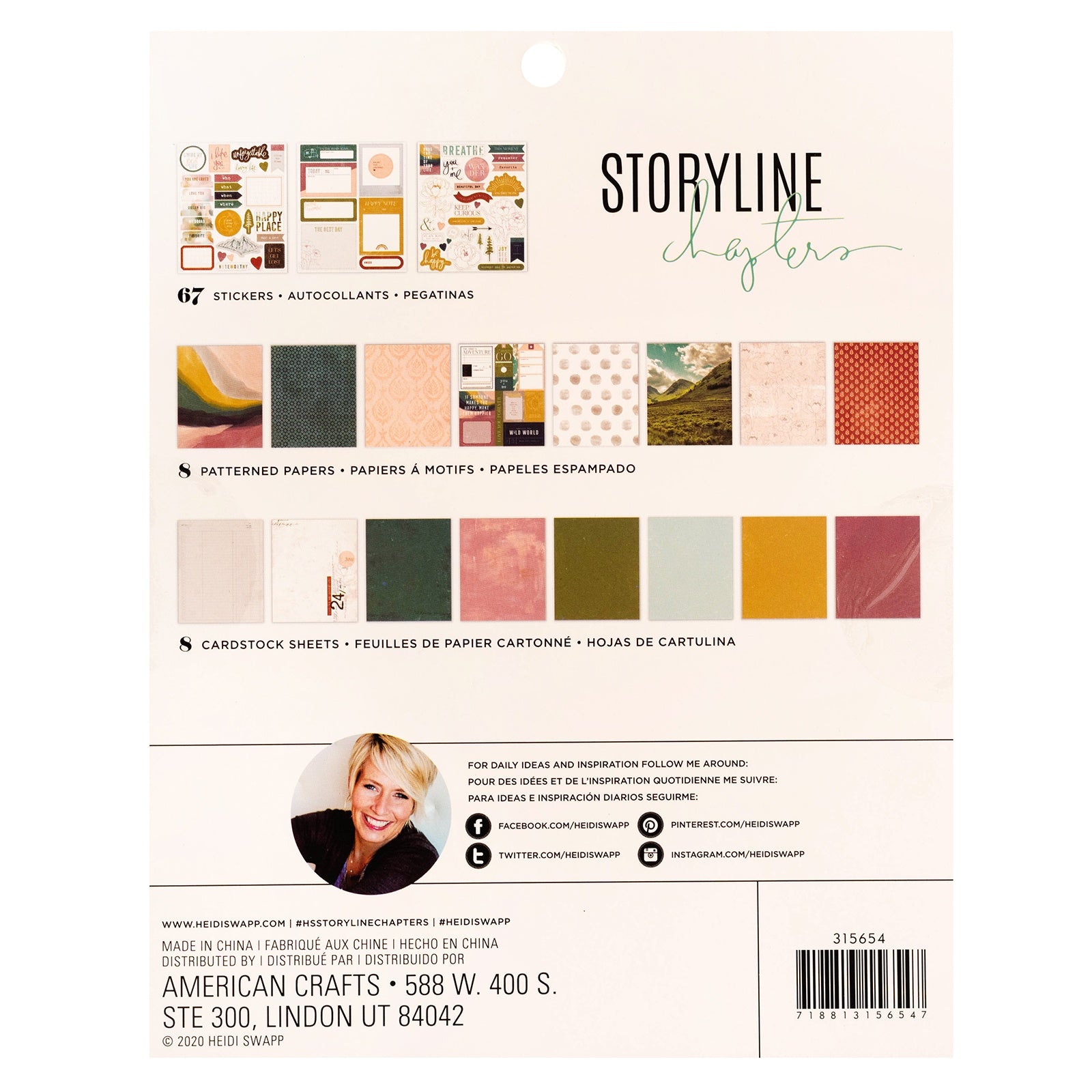 Heidi Swapp Storyline Mountain 7.5x9.5" Project Pad