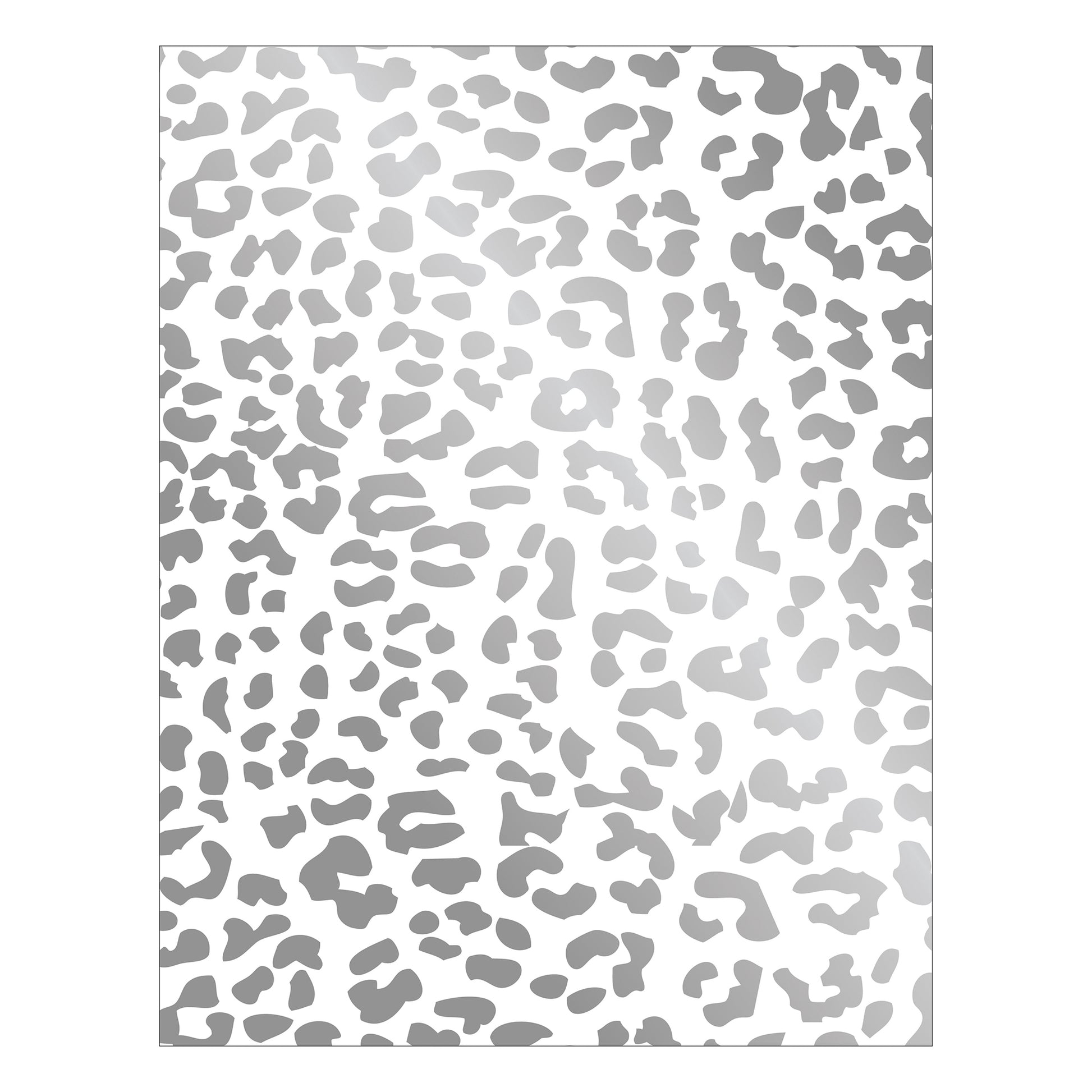 Silver Foil Cheetah 8.5x11" Printed Acetate Sheet Pack