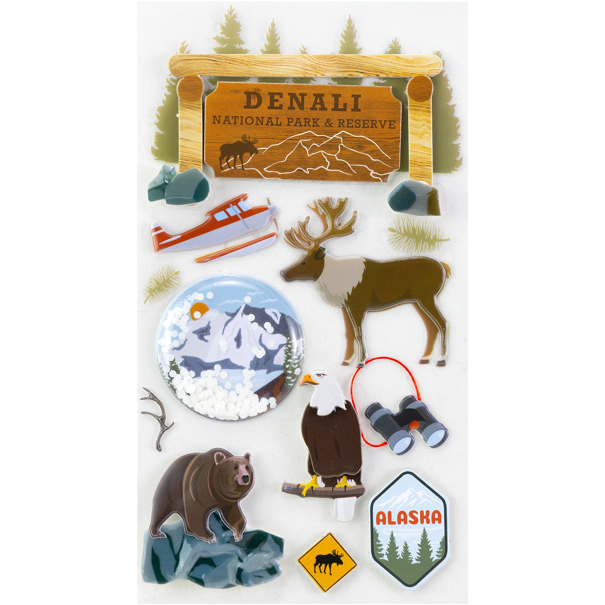 Recollections Stickers - Denali National Park, 12 pcs