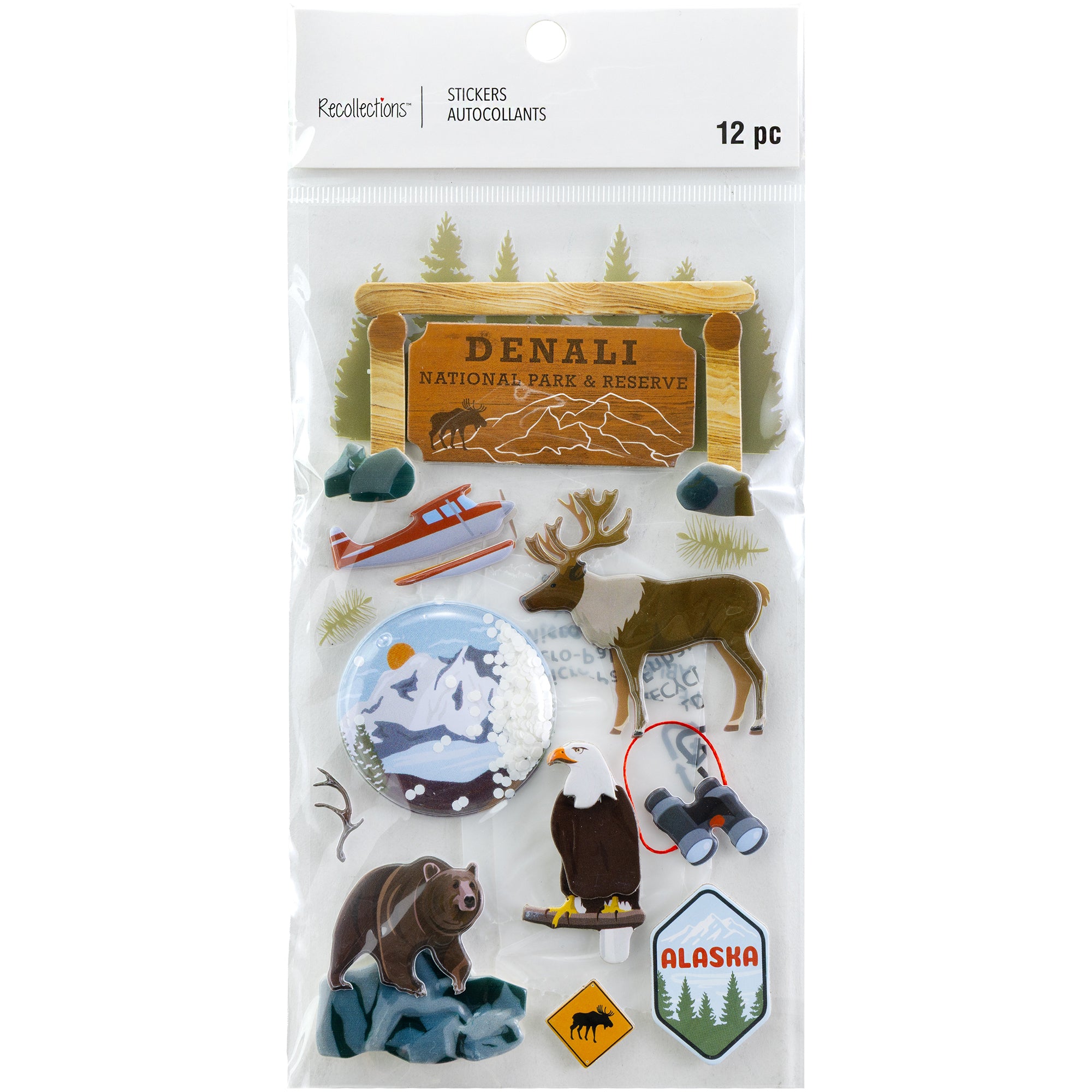Recollections Stickers - Denali National Park, 12 pcs