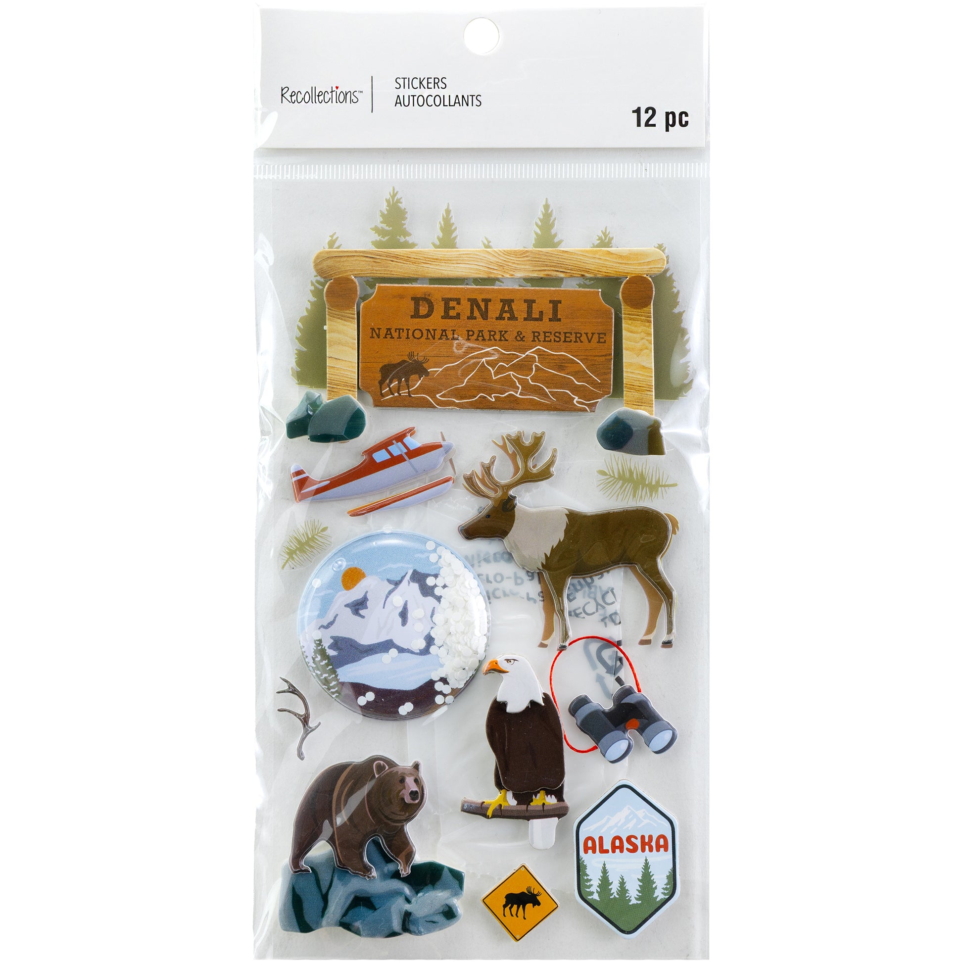 Recollections Stickers - Denali National Park, 12 pcs