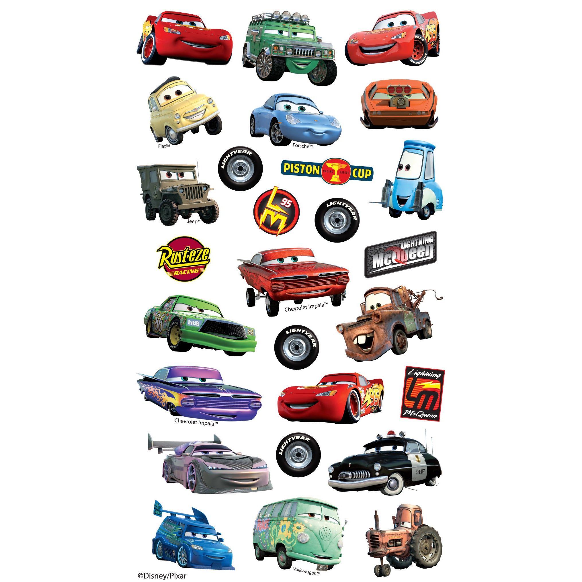 EK Success Disney Cars Stickers - 27 pcs