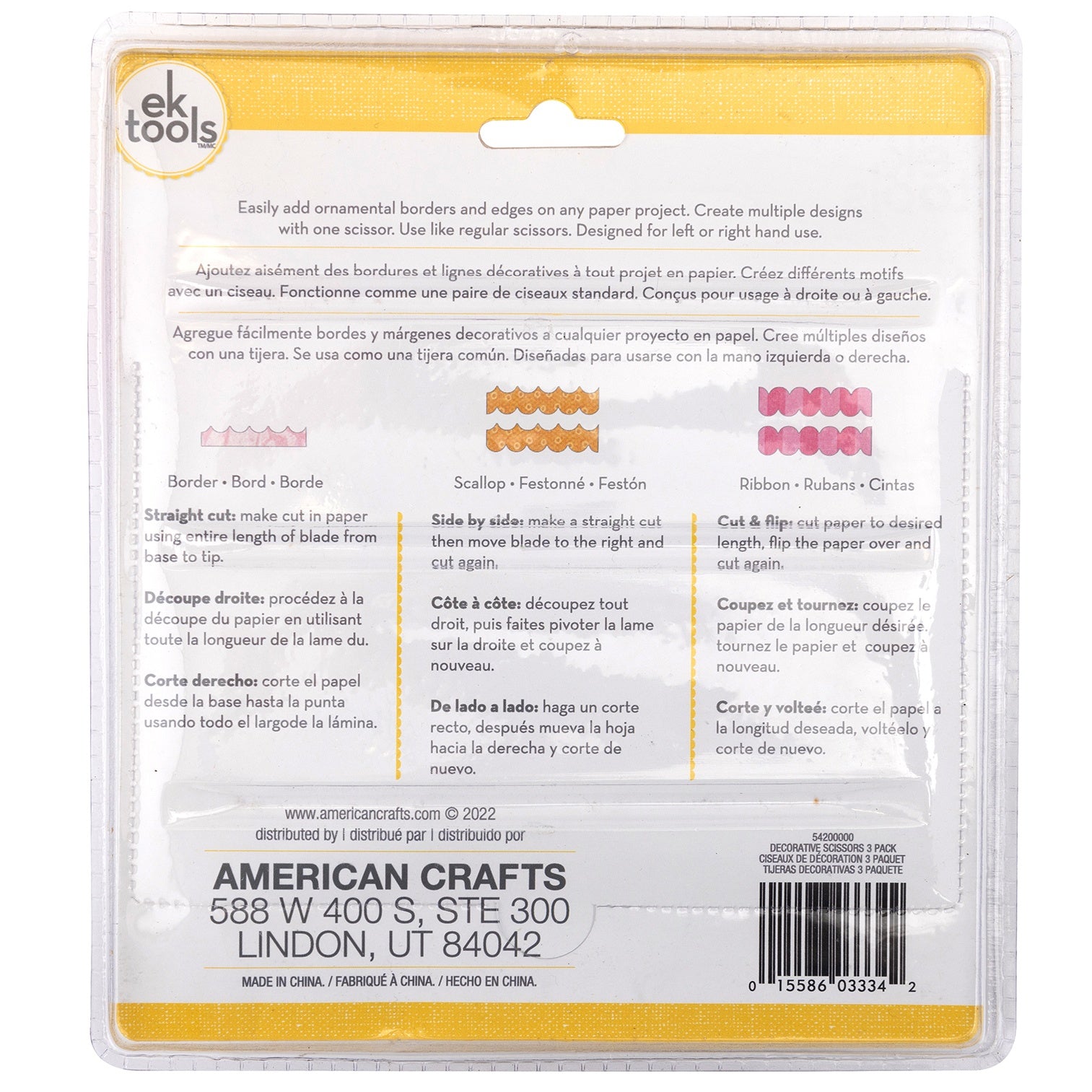 EK Decorative Edge Scissors - 3 Pack