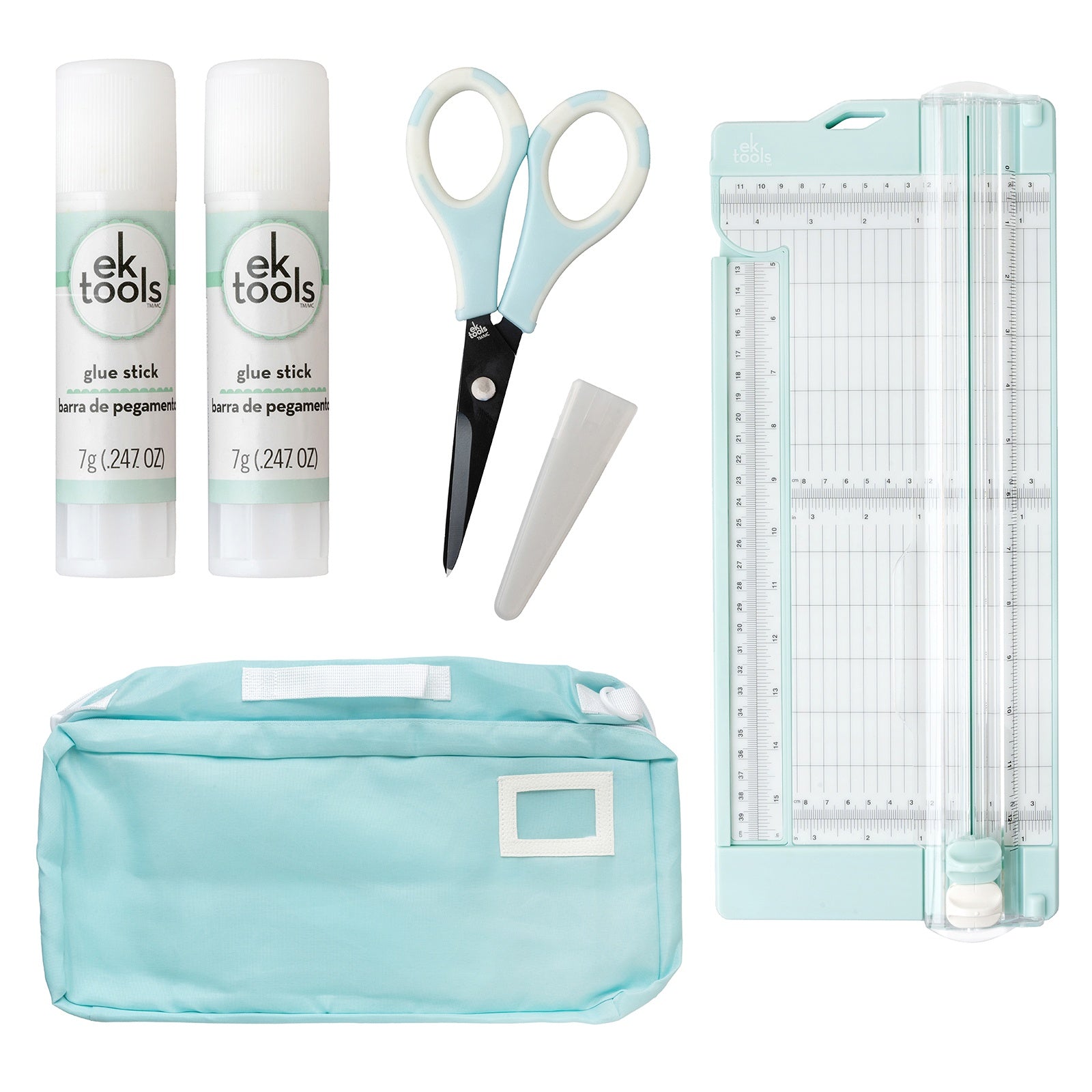 EK Tools Paper Trimmer Bundle In Mint Craft Tote