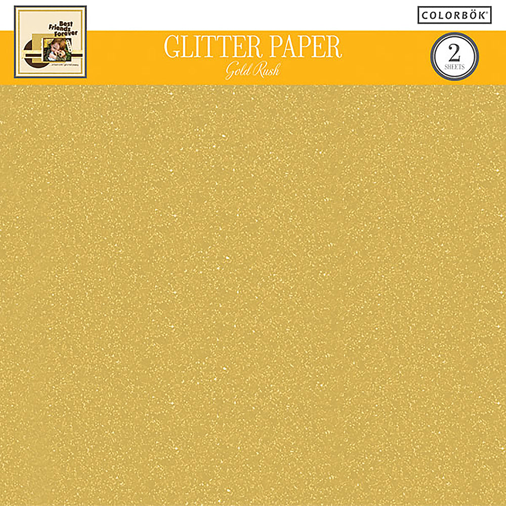 Colorbok Gold Rush 8.5x11" Glitter Paper Pack