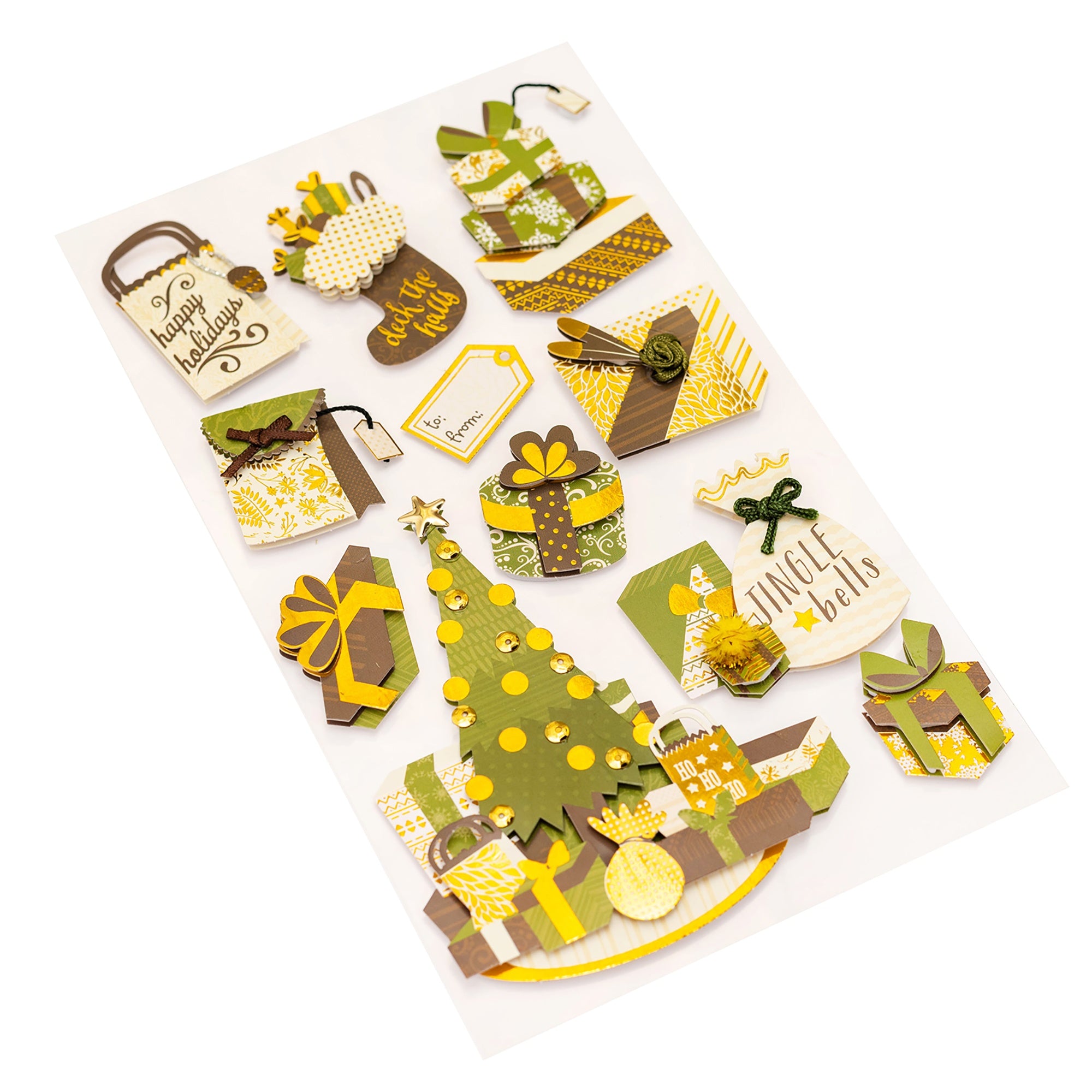 Jolee's Boutique Vintage Christmas Gifts Stickers,11 pcs