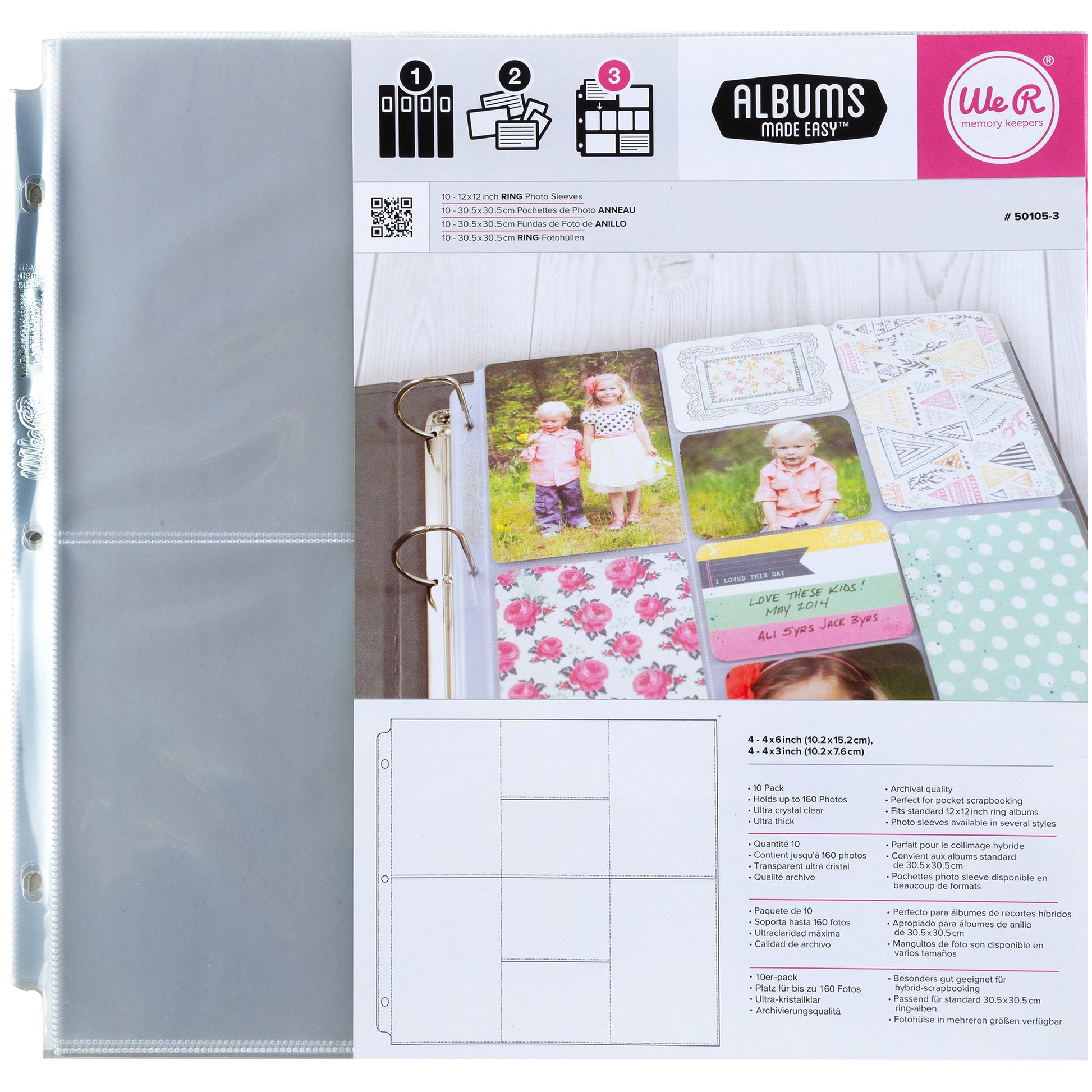 We R 12x12" Ring Photo Album Page Protector Sleeves