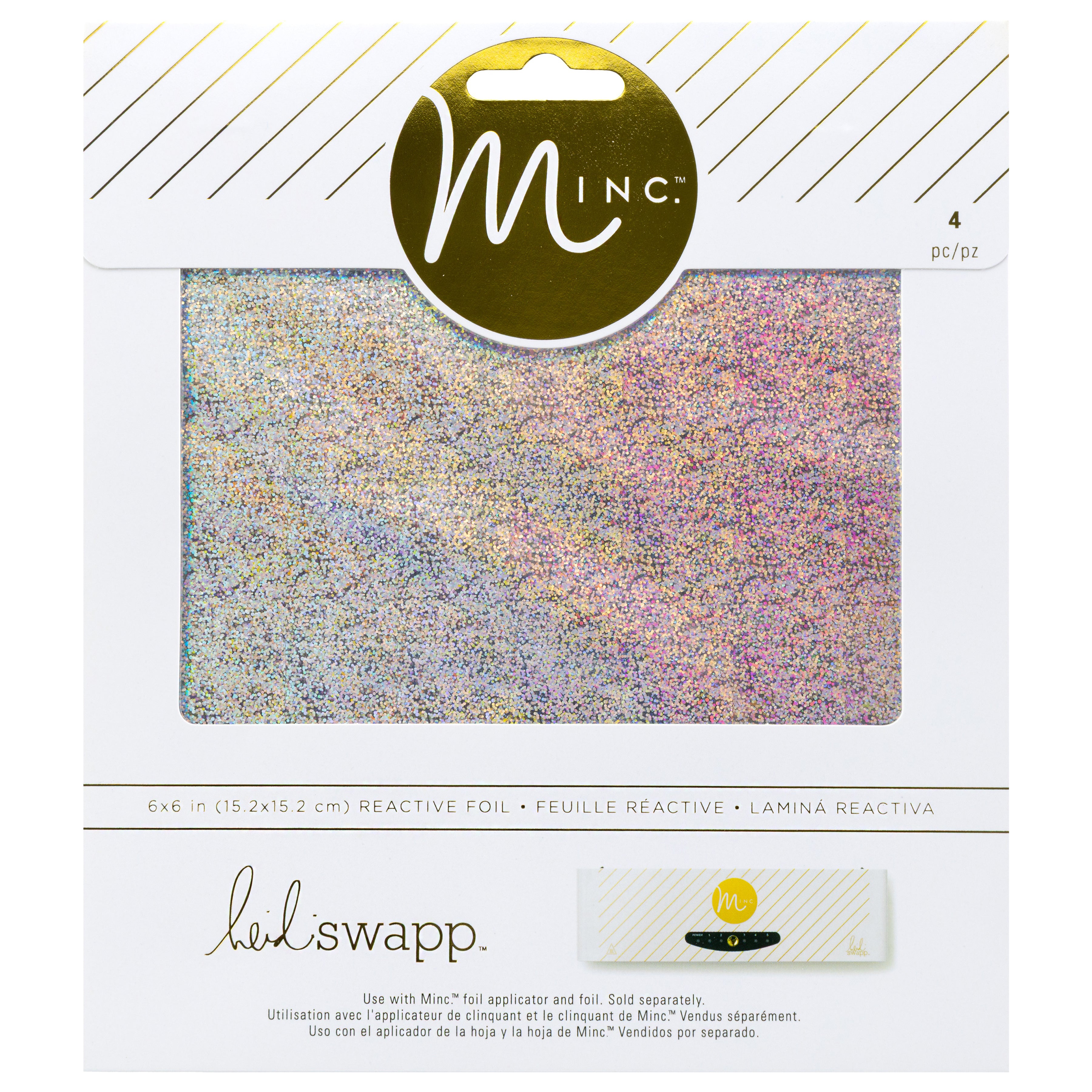 Heidi Swapp Reactive Foil Sheets - 4 pack, Assorted Colors