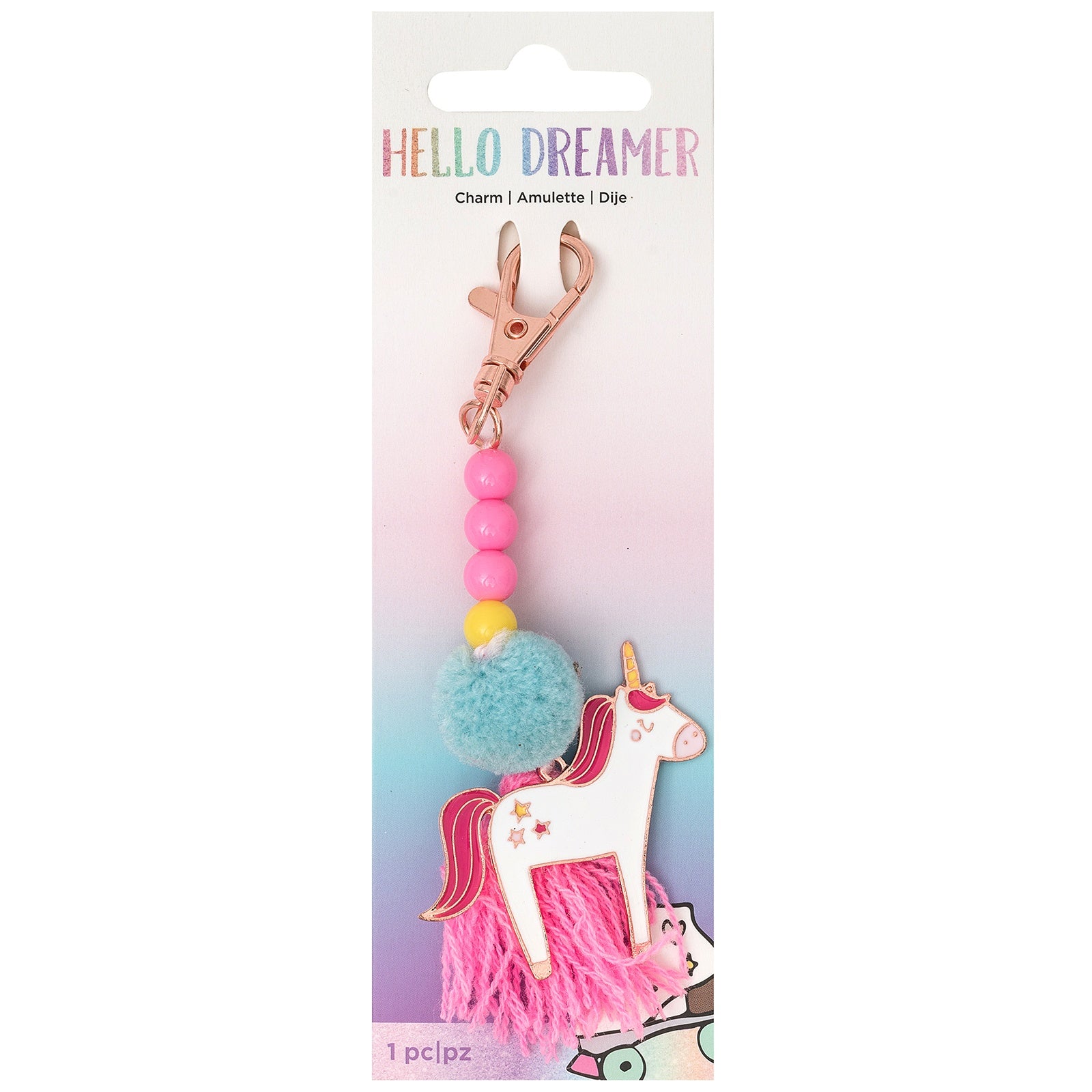 American Crafts Hello Dreamer Unicorn Tassel Charm