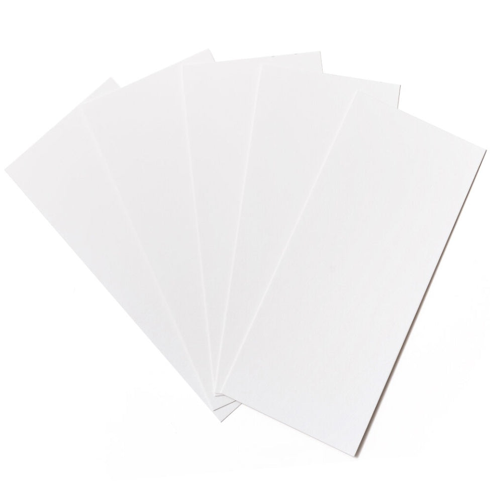 We R No. 10 Flat Card 4x9" White Letterpress Paper - 25 sheets