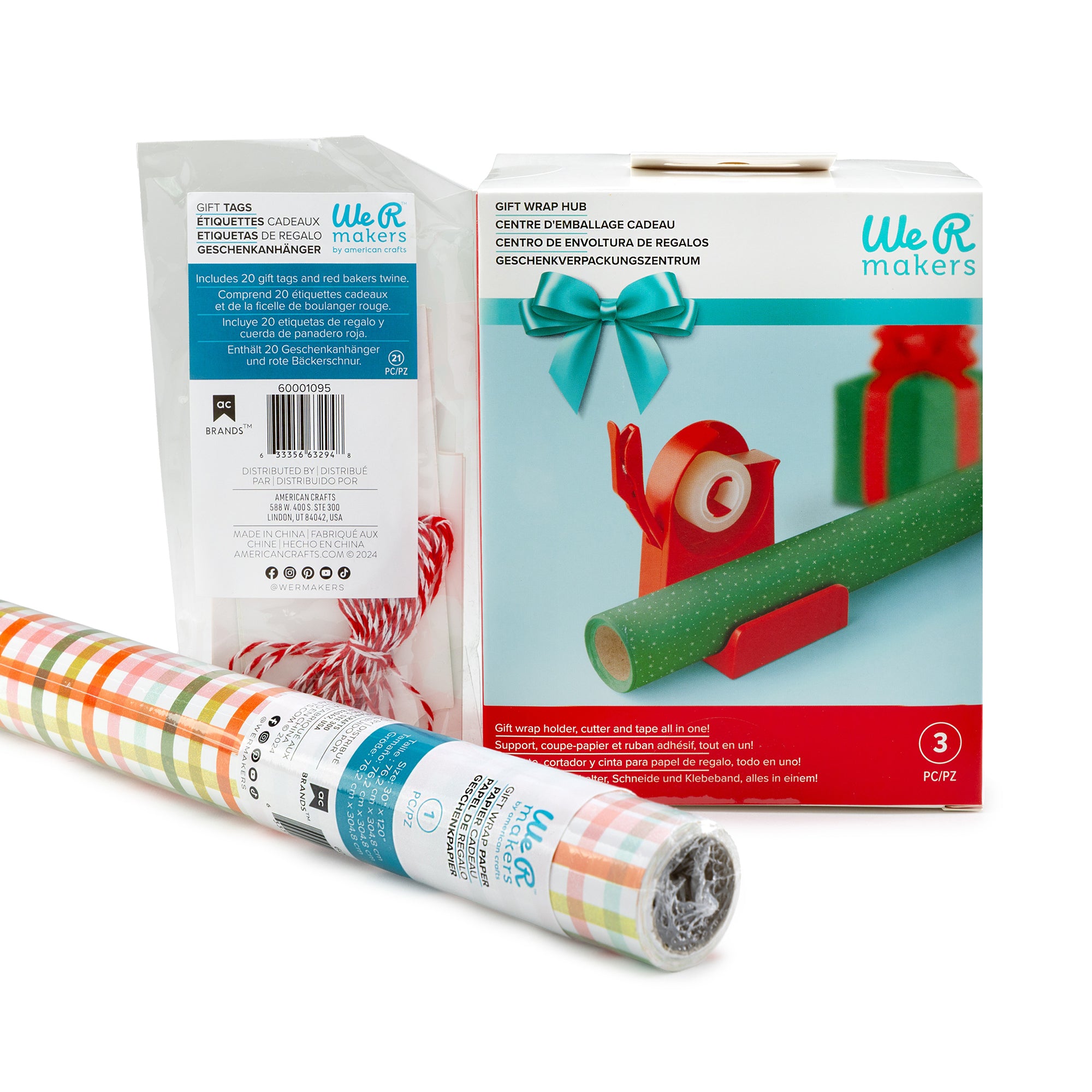 We R Gift Wrap Cutter Bundle with Paper and Gift Tags