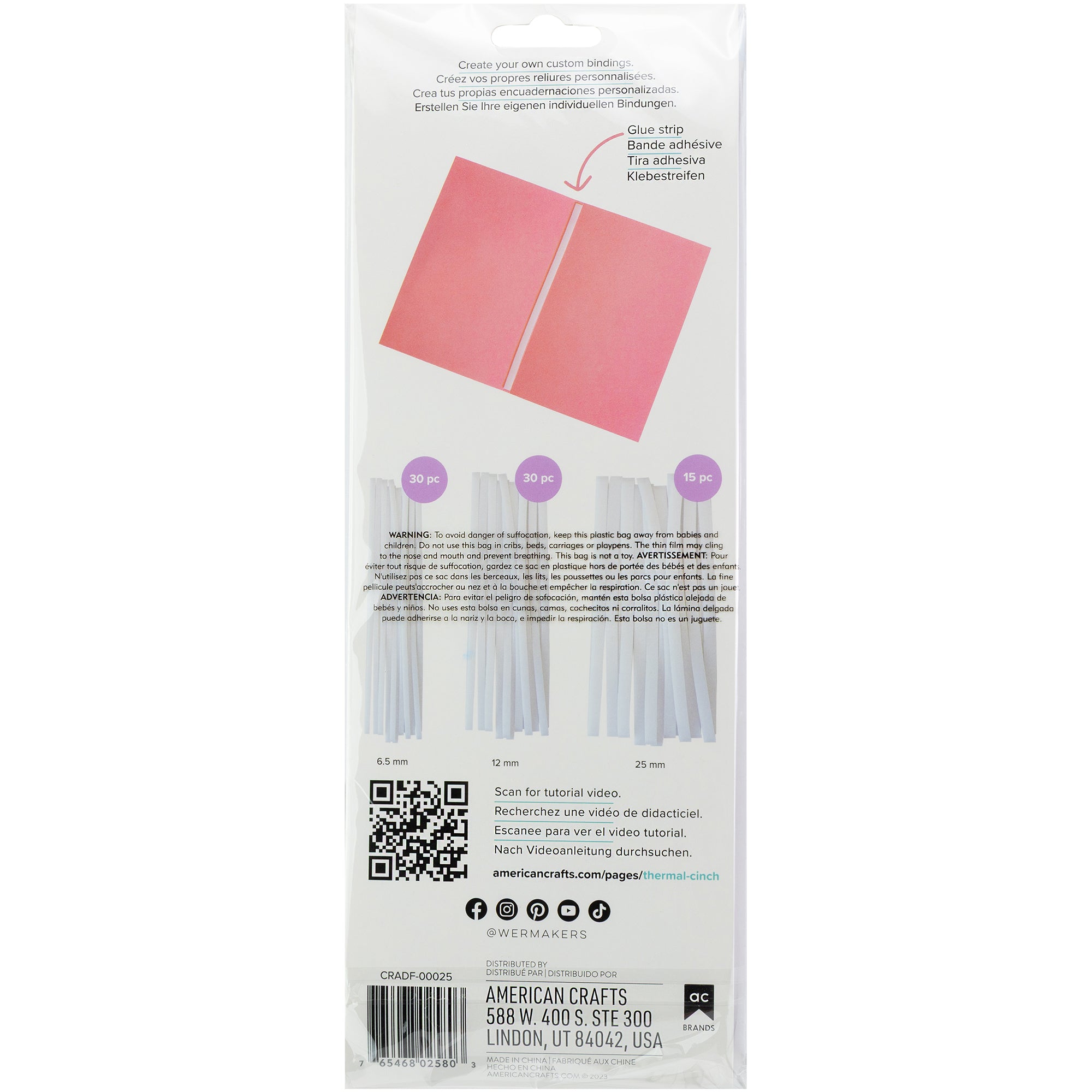 We R Thermal Cinch Glue Binding Strips Bundle, 75 pcs