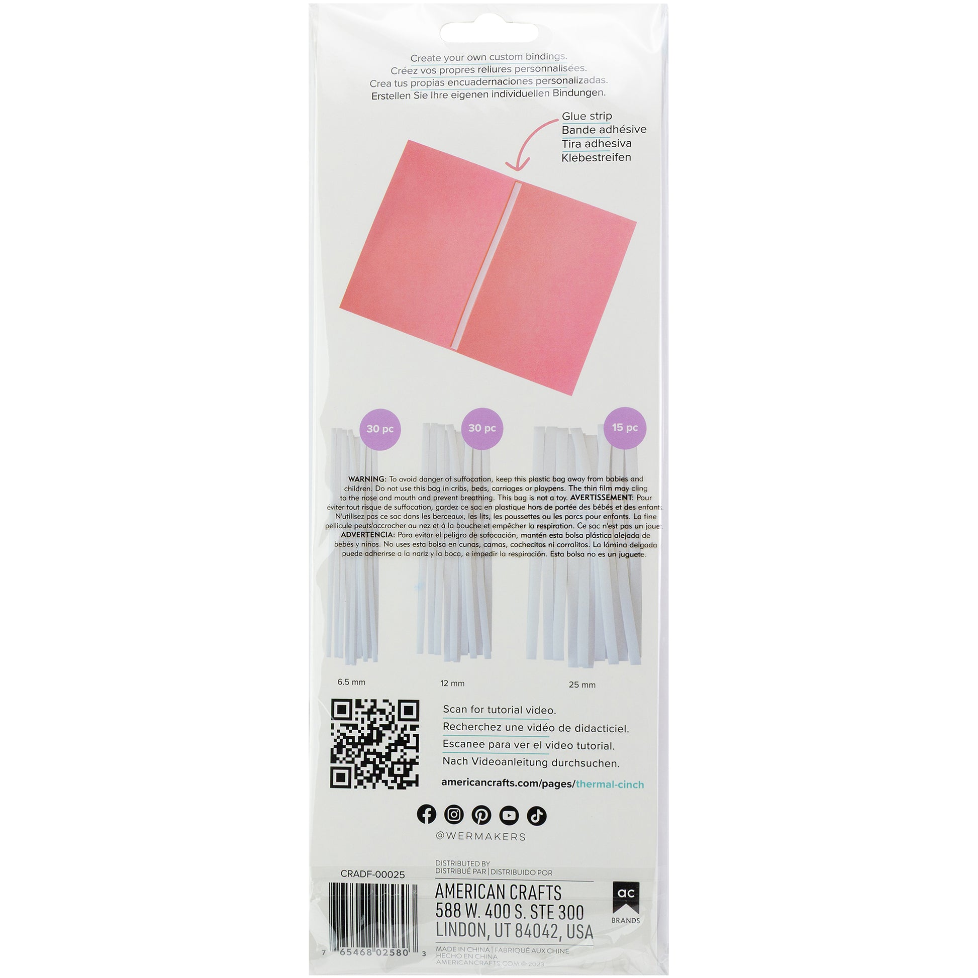 We R Thermal Cinch Glue Binding Strips Bundle, 75 pcs
