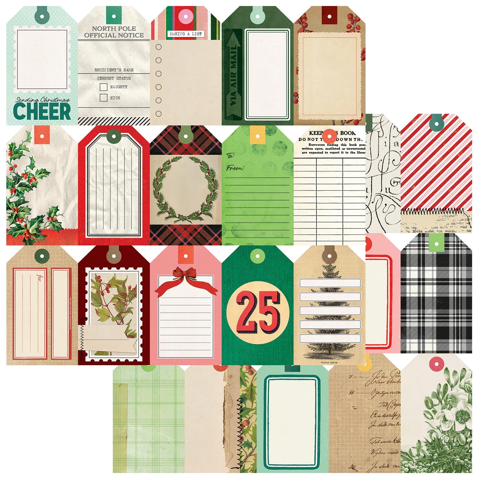 49 and Market Vicki Boutin Mistletoe and Memories 12x12" Cardstock Packs