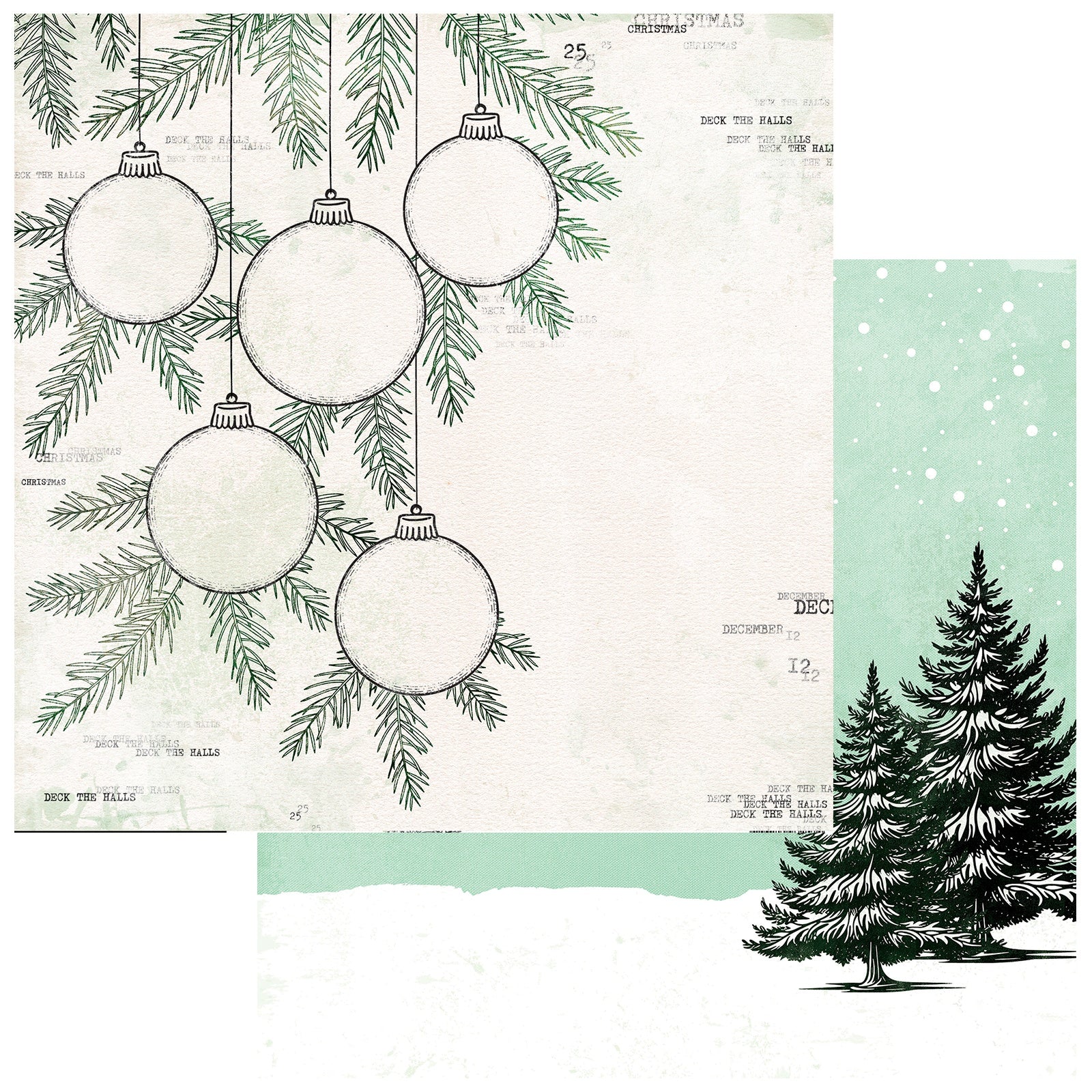 49 and Market Vicki Boutin Mistletoe and Memories 12x12" Cardstock Packs