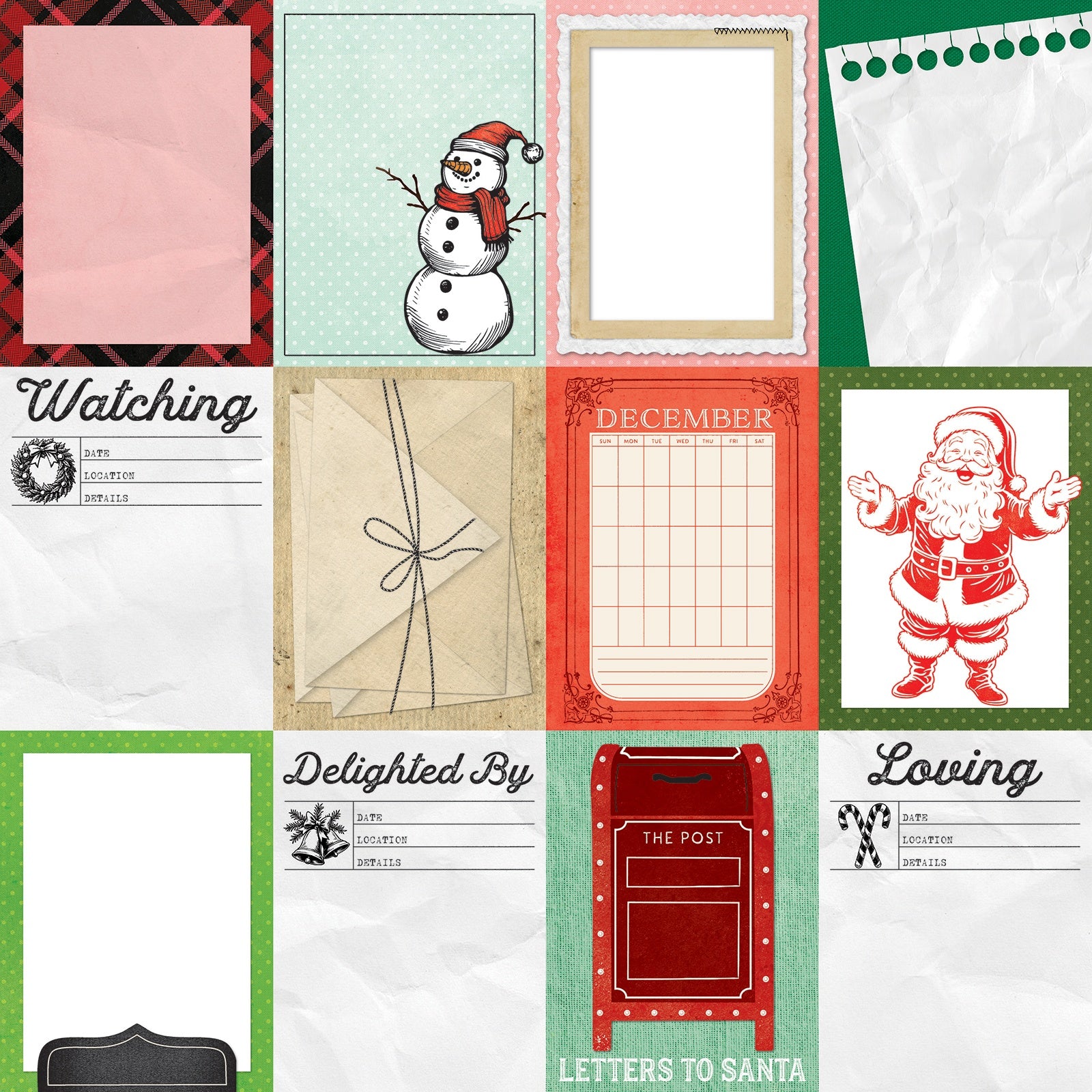 49 and Market Vicki Boutin Mistletoe and Memories 12x12" Cardstock Packs