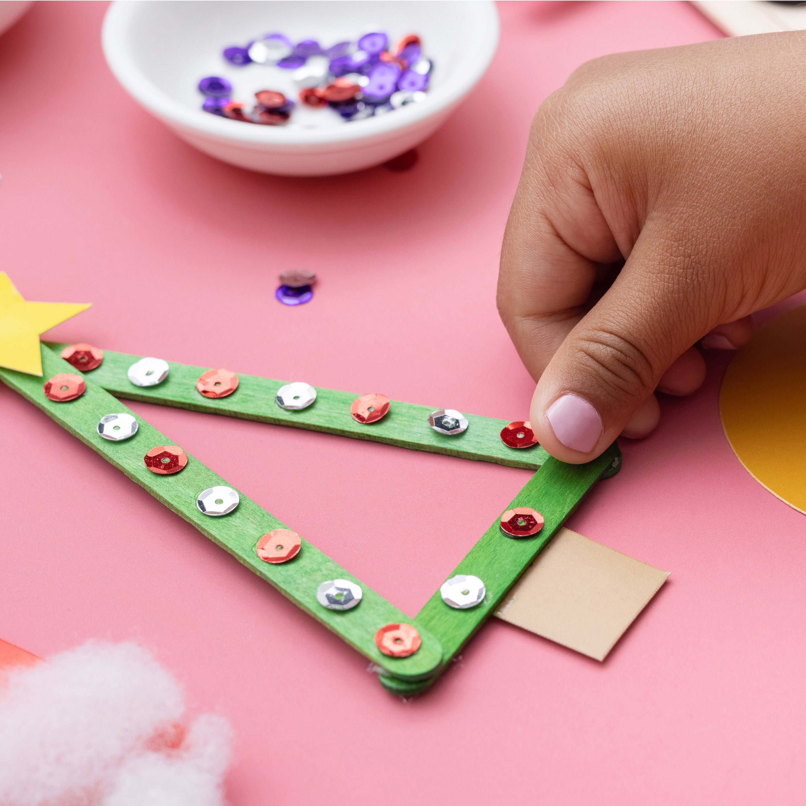 Best Ideas for Kids Christmas Holiday Popsicle Stick Ornament Kit - Makes 8