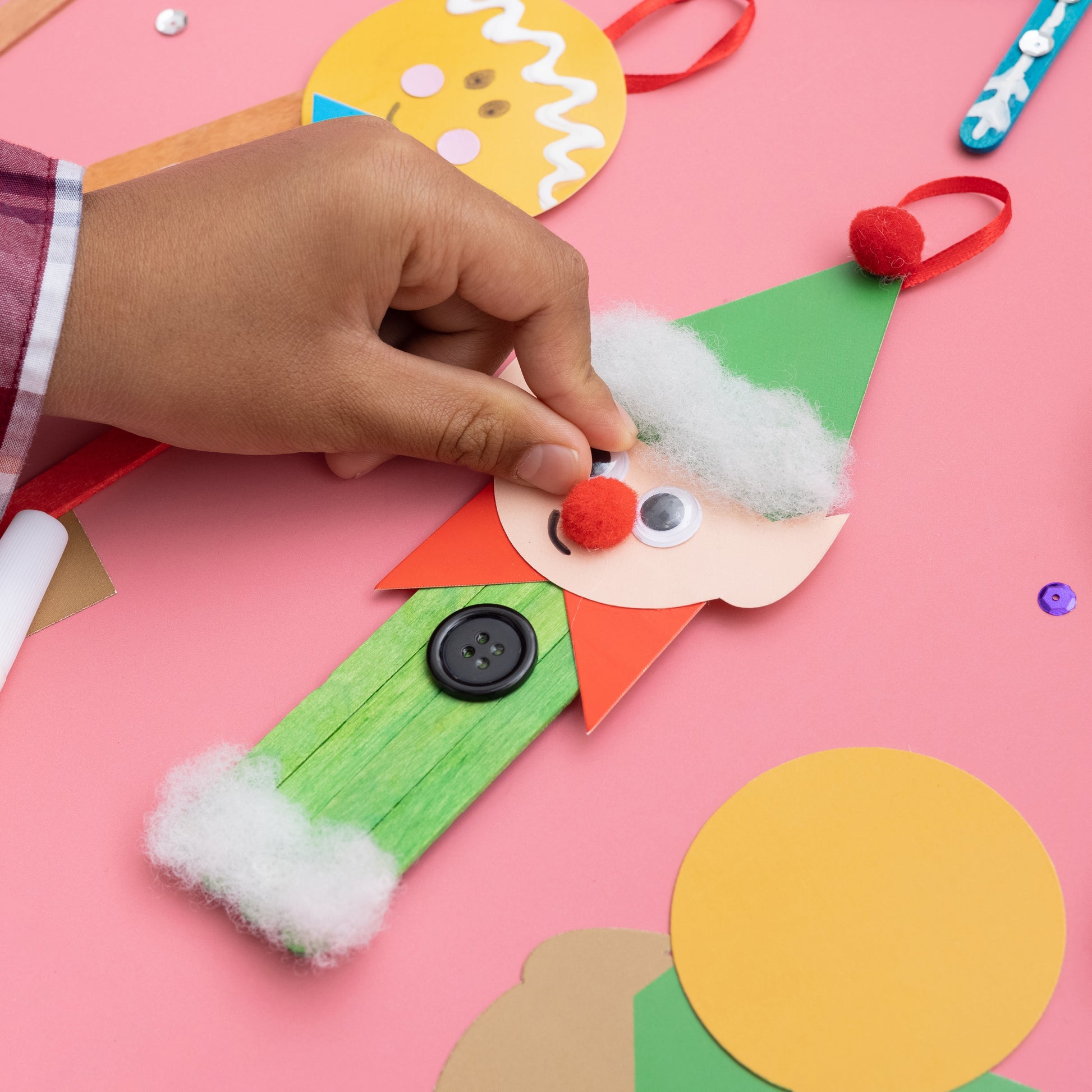 Best Ideas for Kids Christmas Holiday Popsicle Stick Ornament Kit - Makes 8