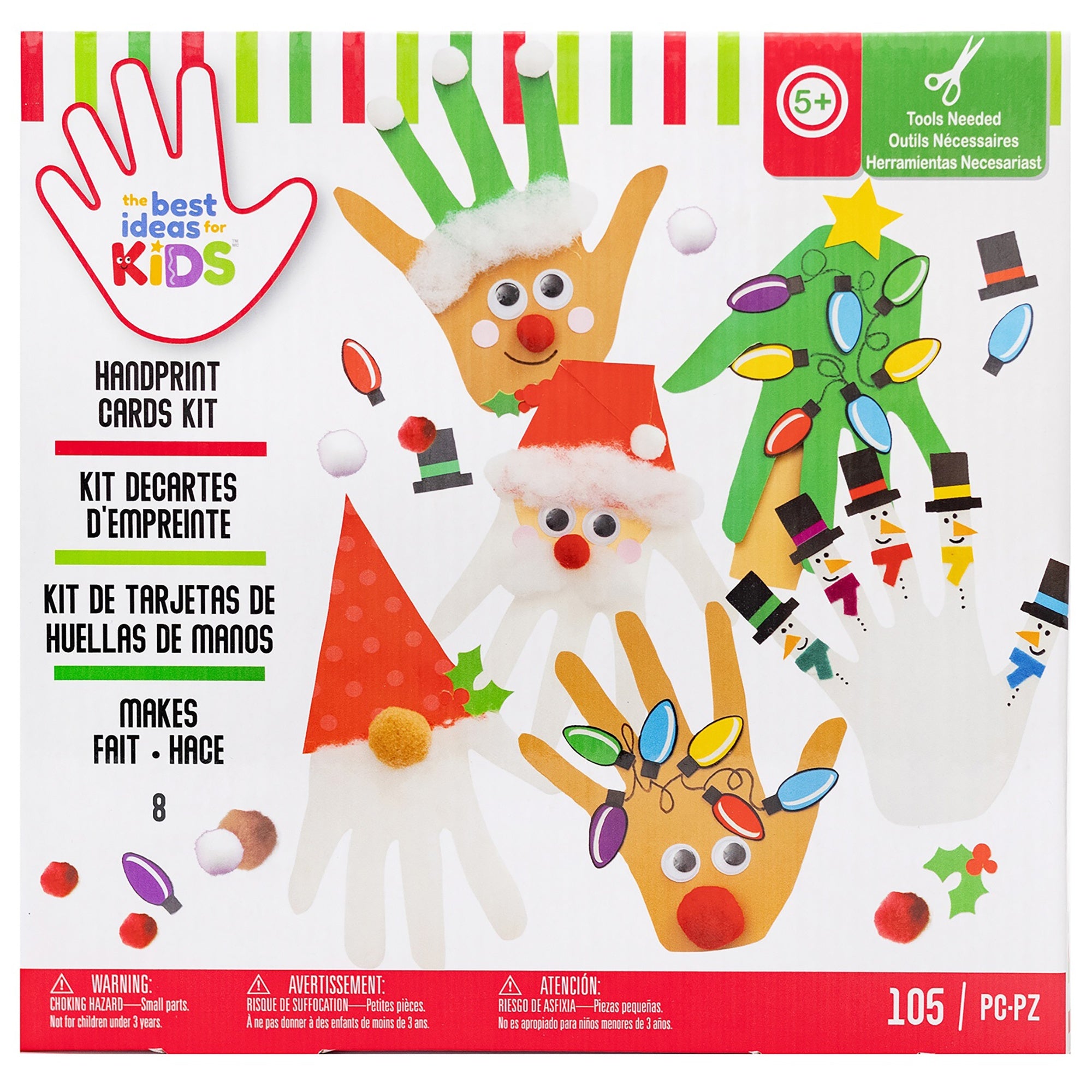 Best Ideas for Kids Christmas Holiday Hand Print Card Kit - Makes 8
