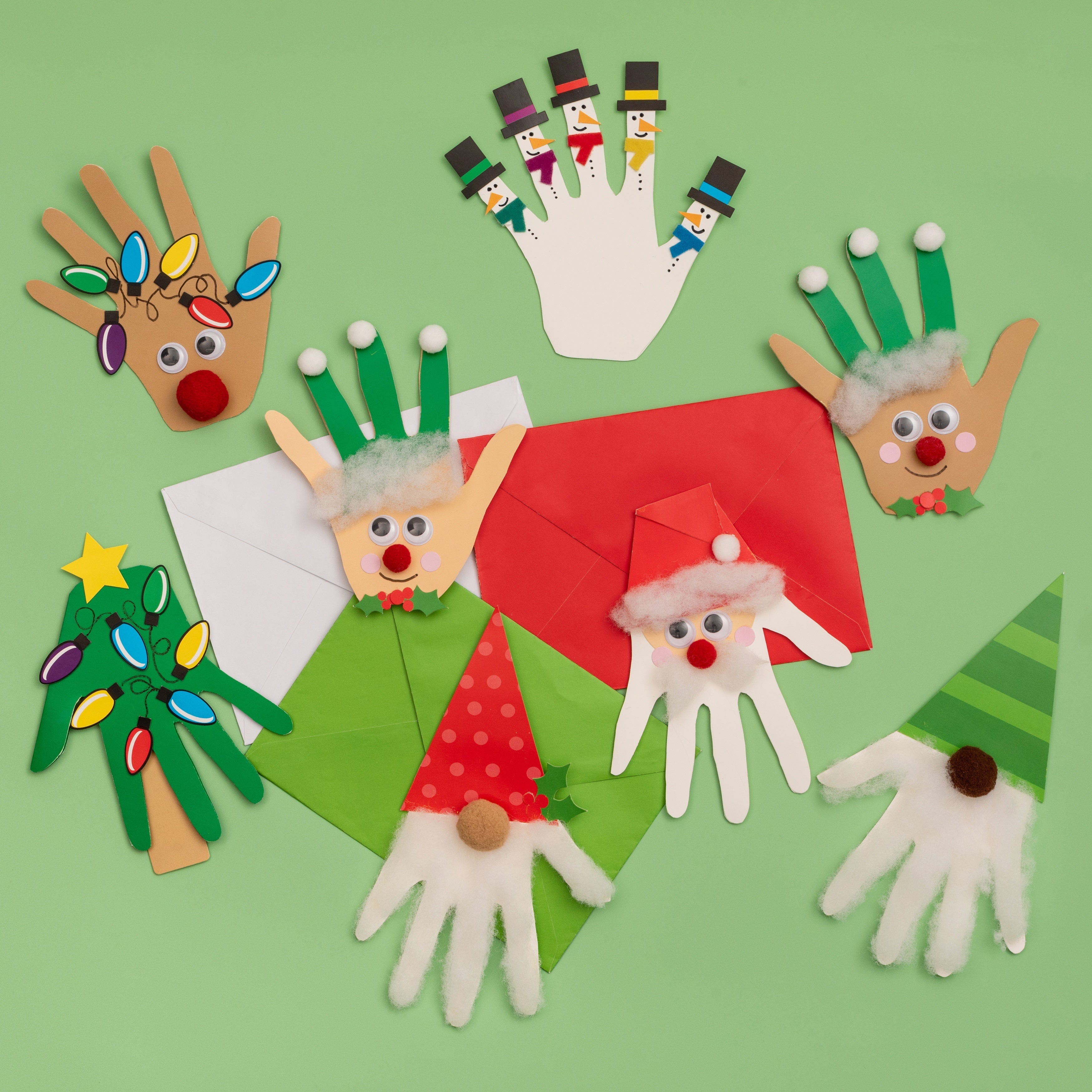 Best Ideas for Kids Christmas Holiday Hand Print Card Kit - Makes 8