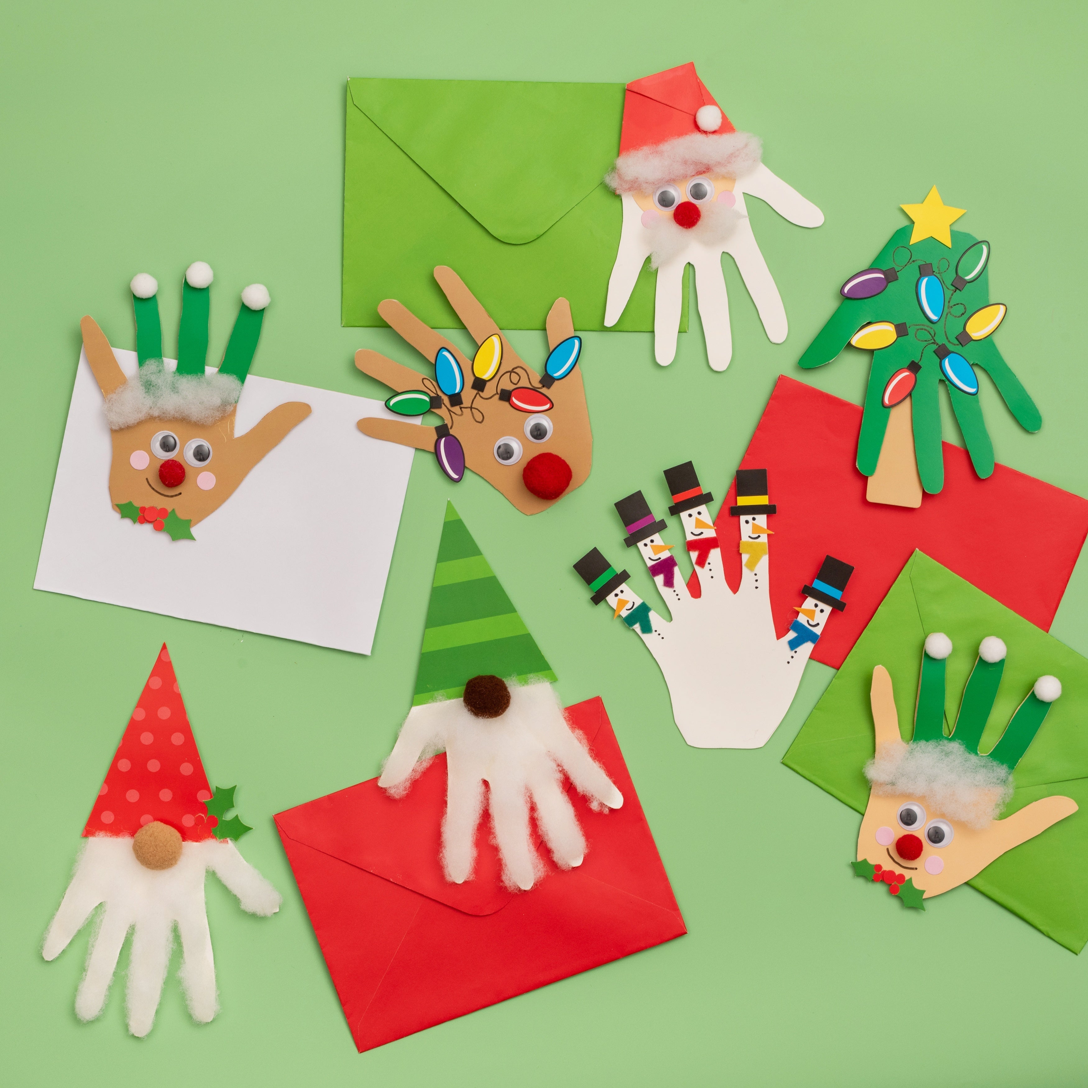 Best Ideas for Kids Christmas Holiday Hand Print Card Kit - Makes 8