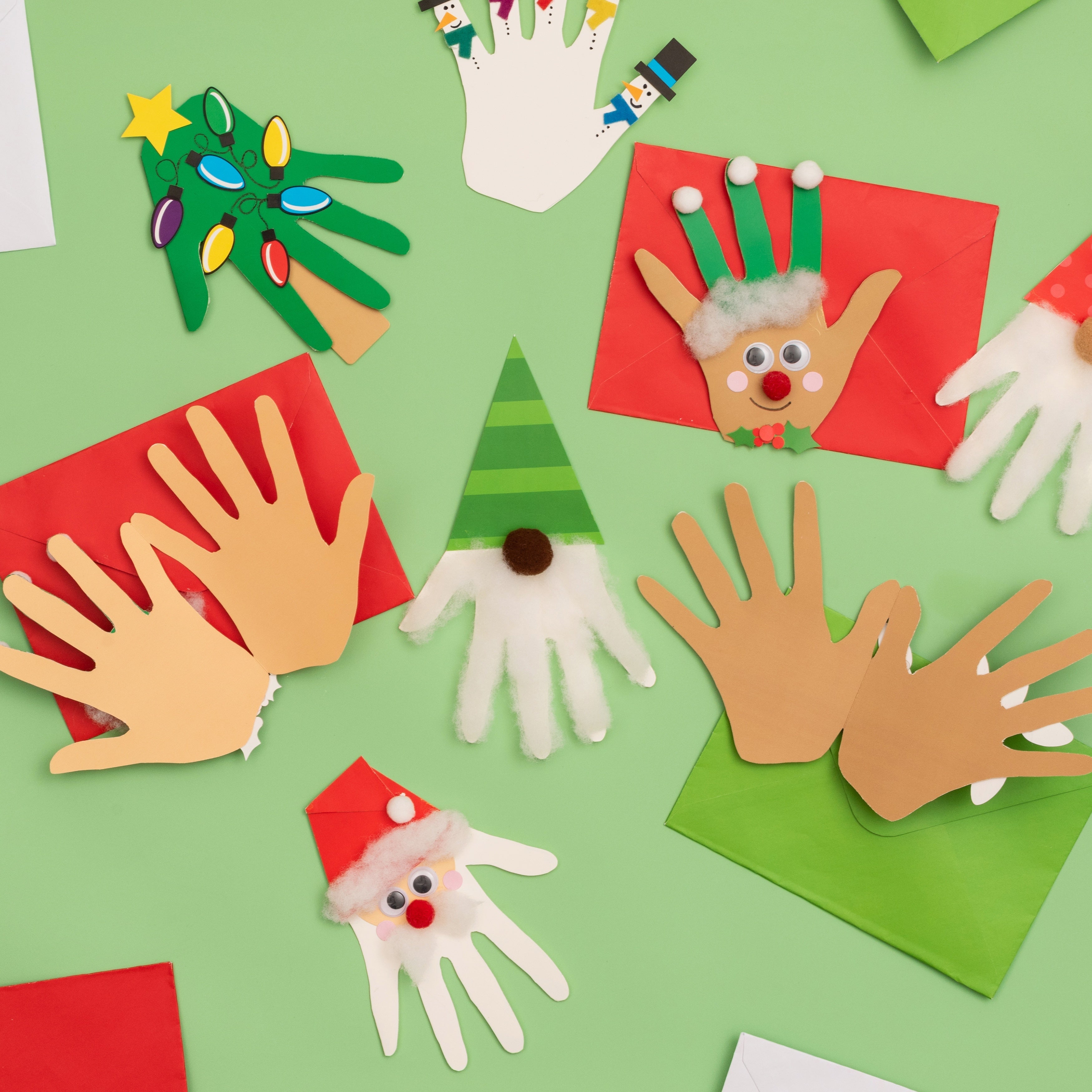 Best Ideas for Kids Christmas Holiday Hand Print Card Kit - Makes 8
