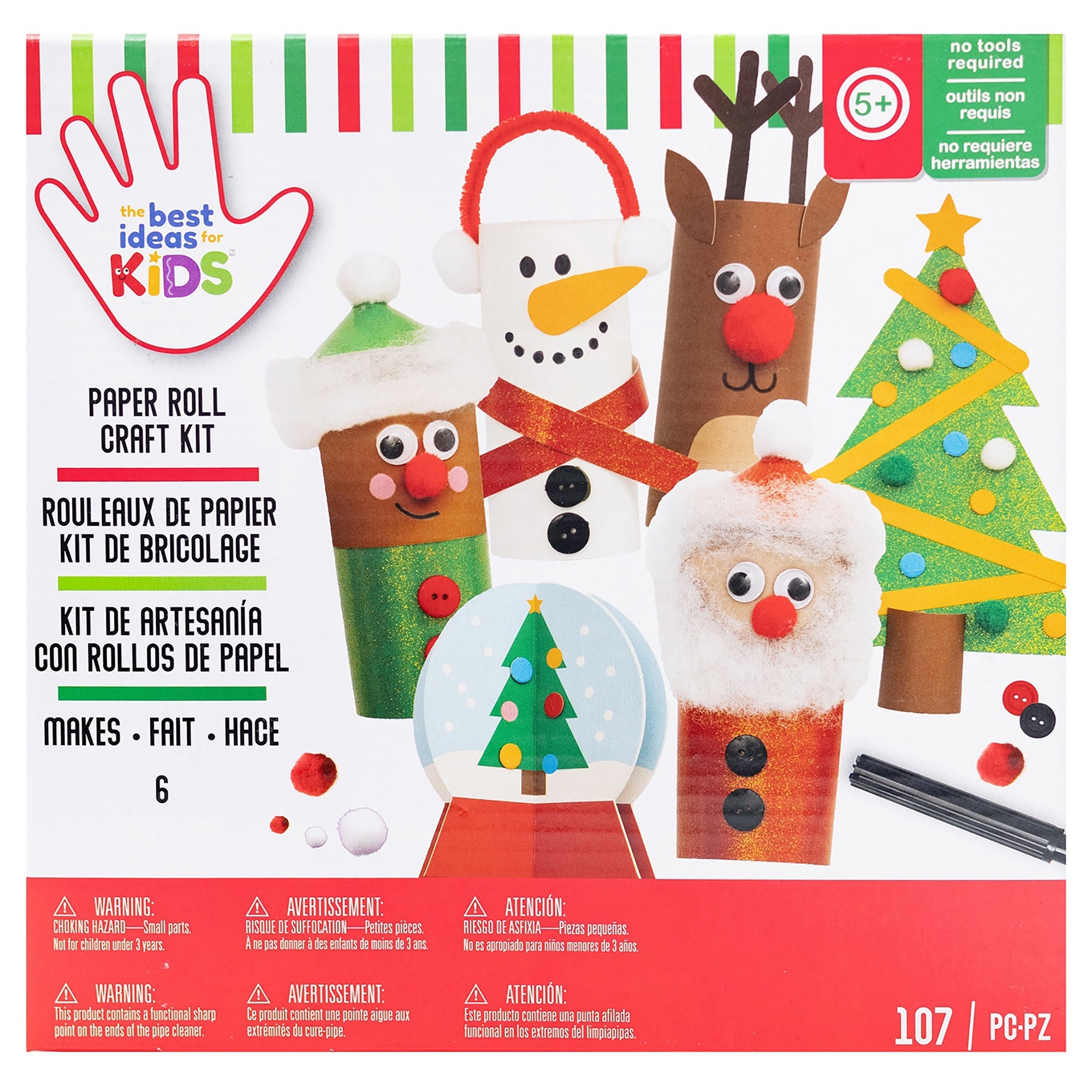 Best Ideas for Kids Christmas Holiday Paper Roll Kit - Makes 6