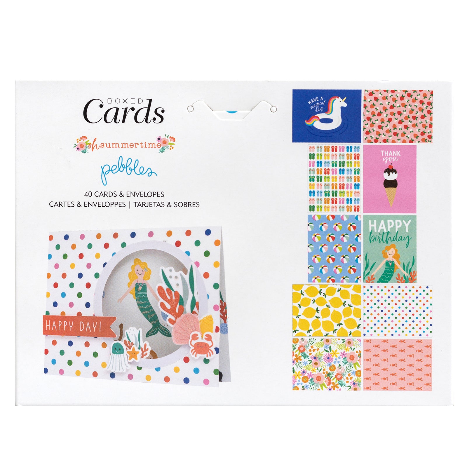 American Crafts A2 Cards W/Envelopes (4.375"X5.75") 40/Box-Oh Summertime