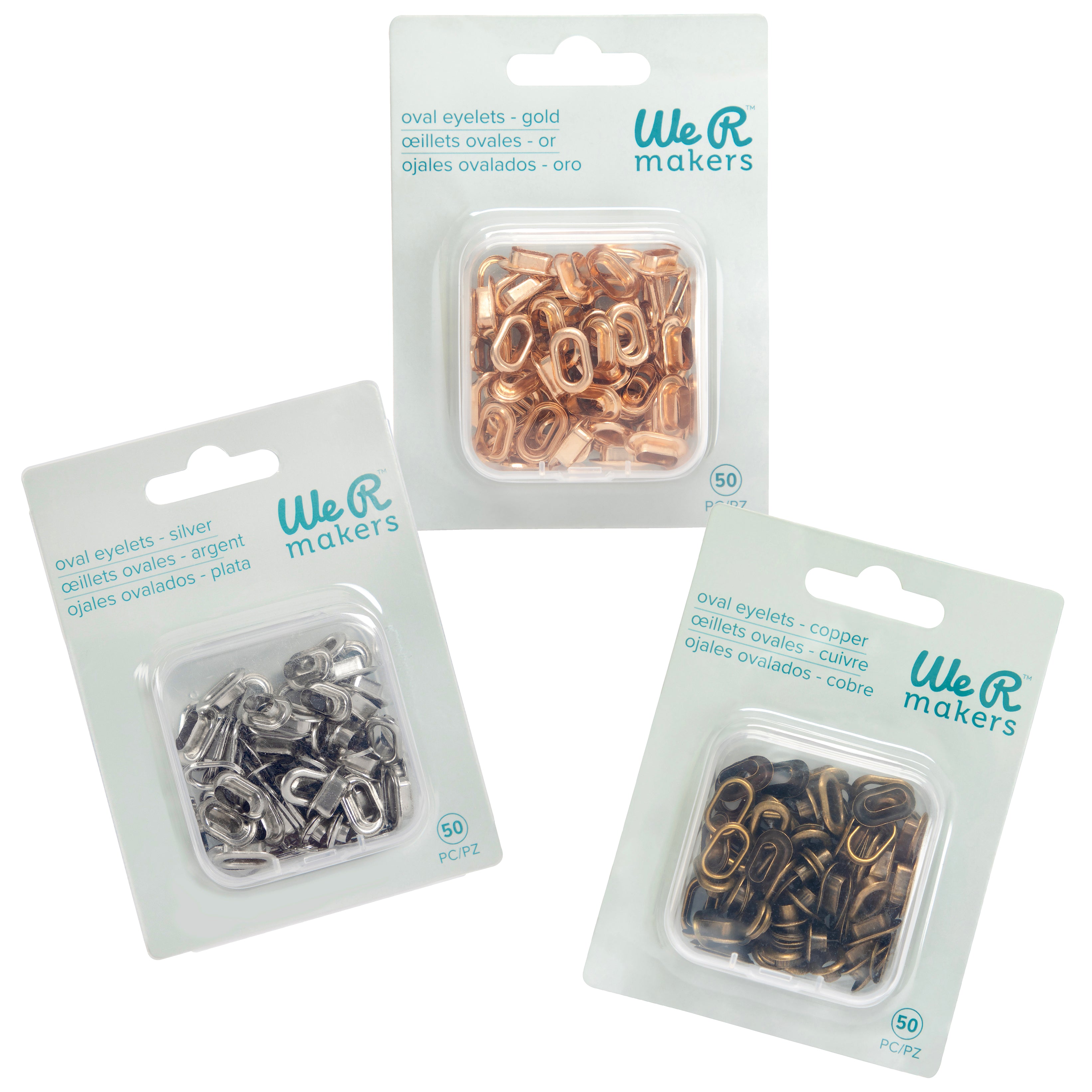 We R Crop-A-Dile Oval Eyelets, 50 pack