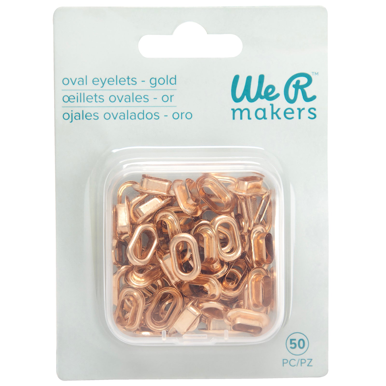 We R Crop-A-Dile Oval Eyelets, 50 pack