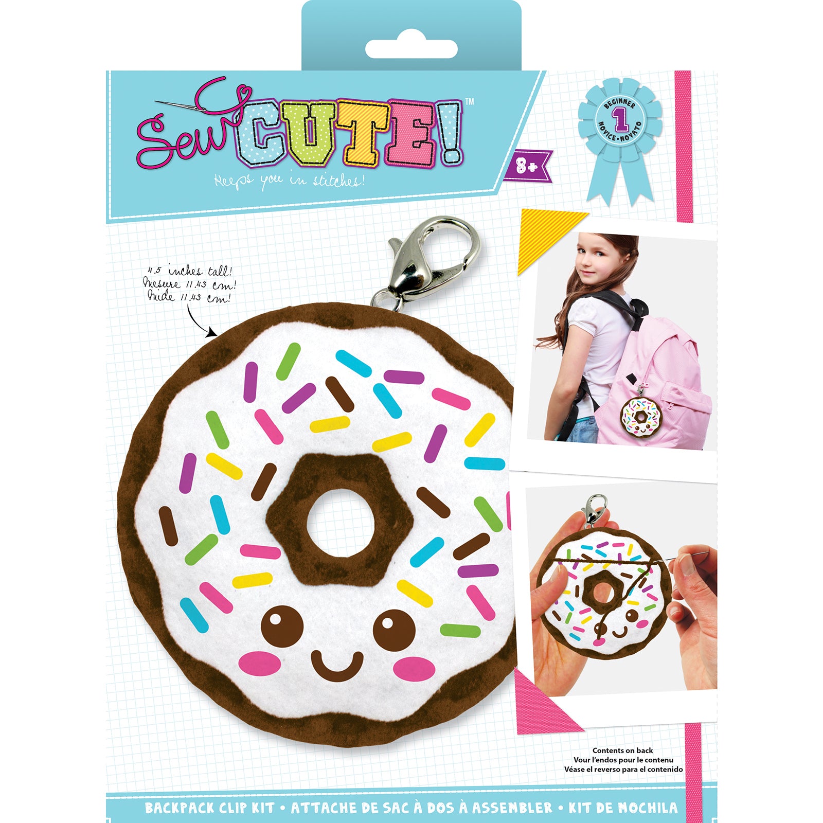 Sew Cute! Felt Donut Backpack Clip Kit