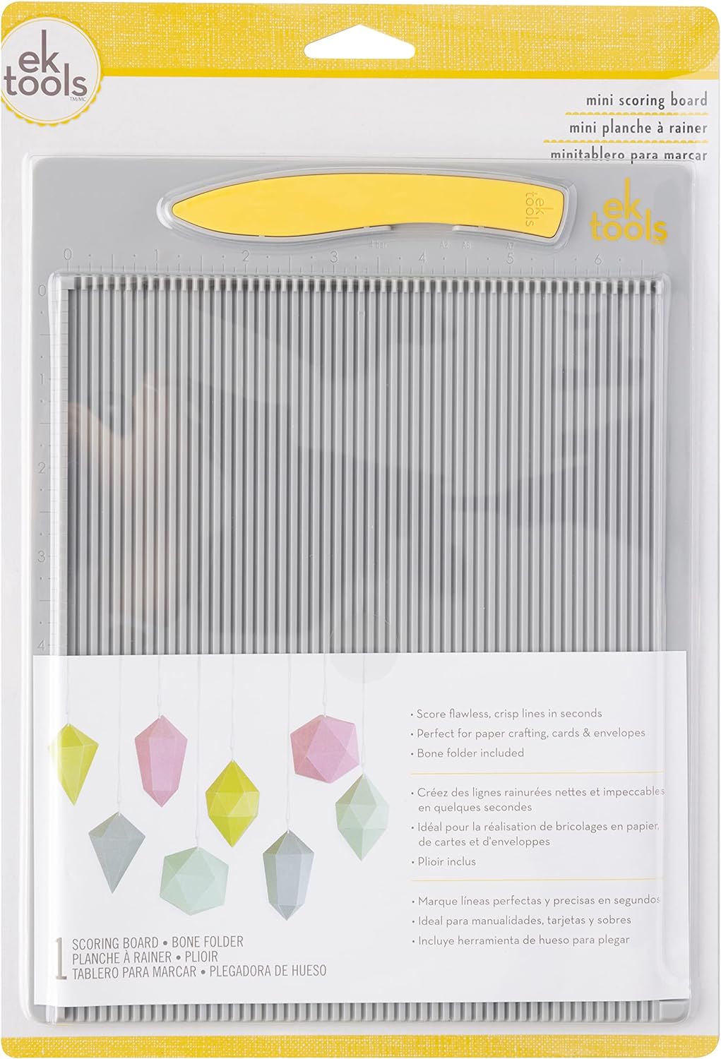 EK Tools Mini 7.5"x9.75"Scoring Board with Bone Folder American Crafts