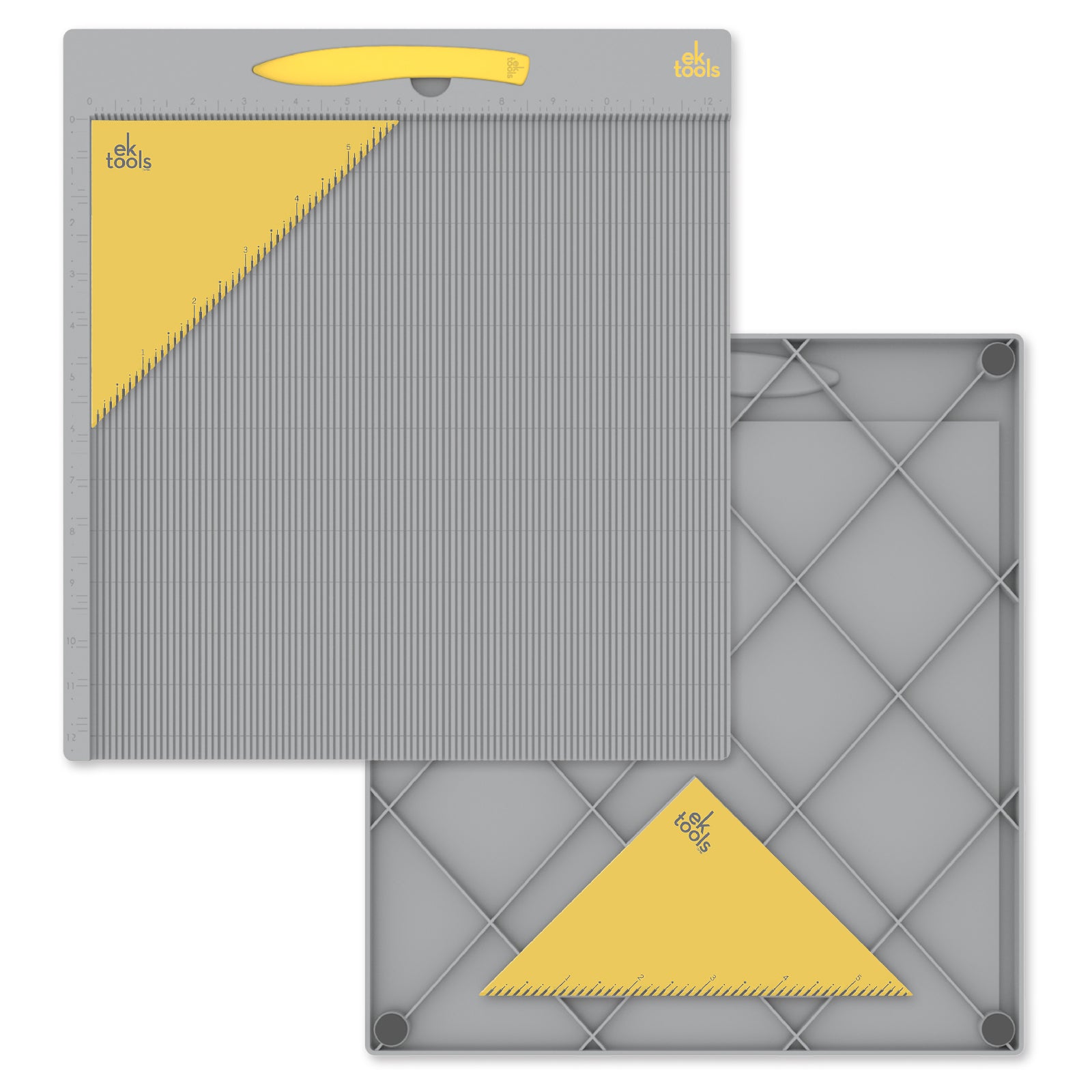 Front and back for EK Tools Standard 13"x14.25" Scoring Board with Bone Folder