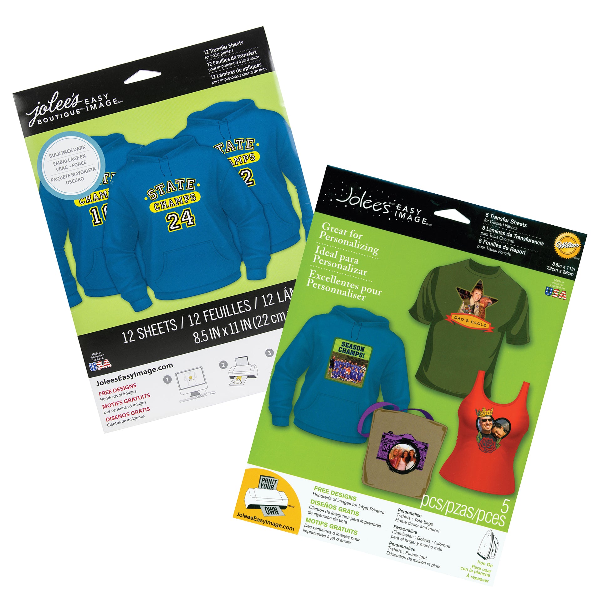 Jolee's Easy Image Printable Transfer Sheets for Dark Fabrics