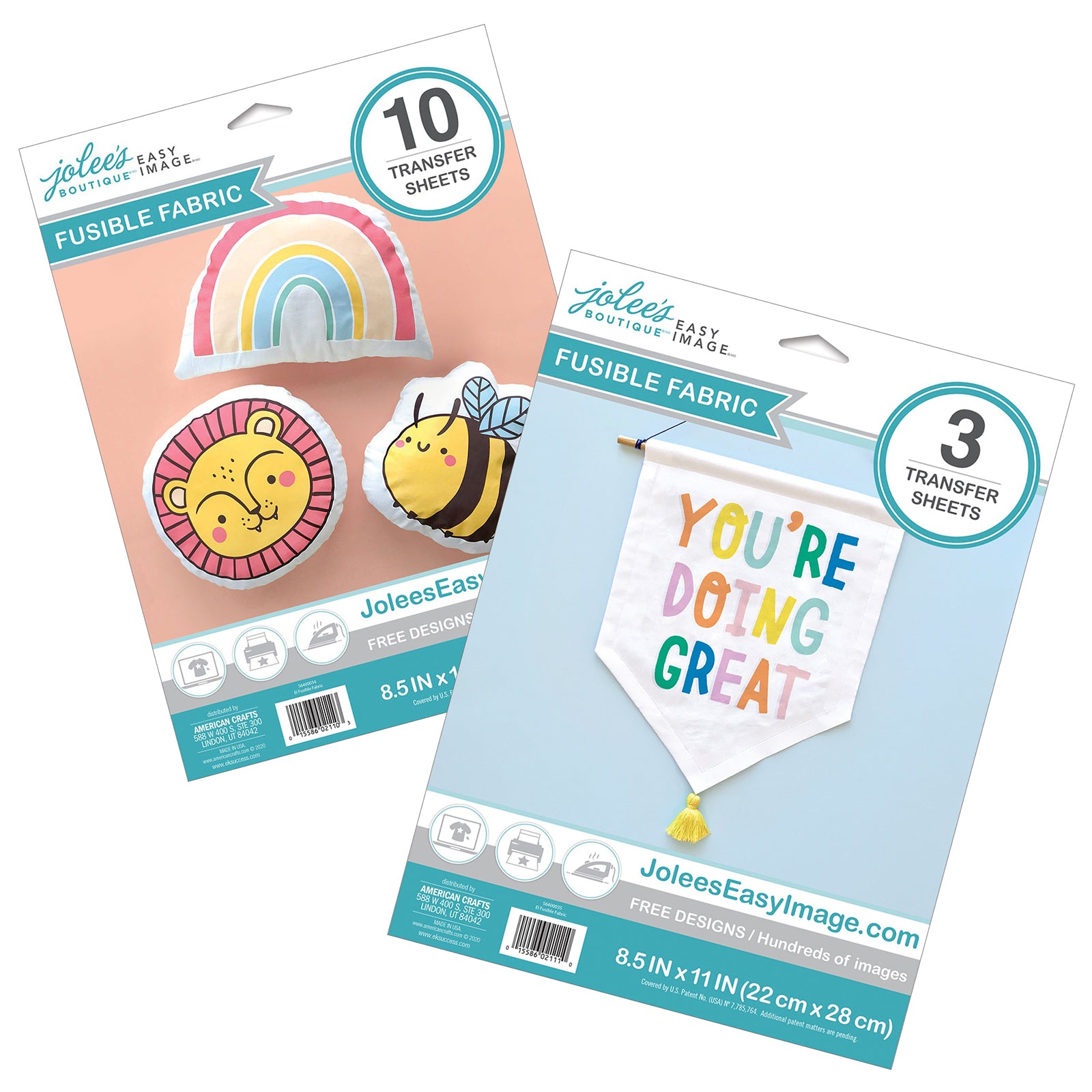 Jolee's Easy Image Printable Fusible Cotton Transfers for Light Fabrics