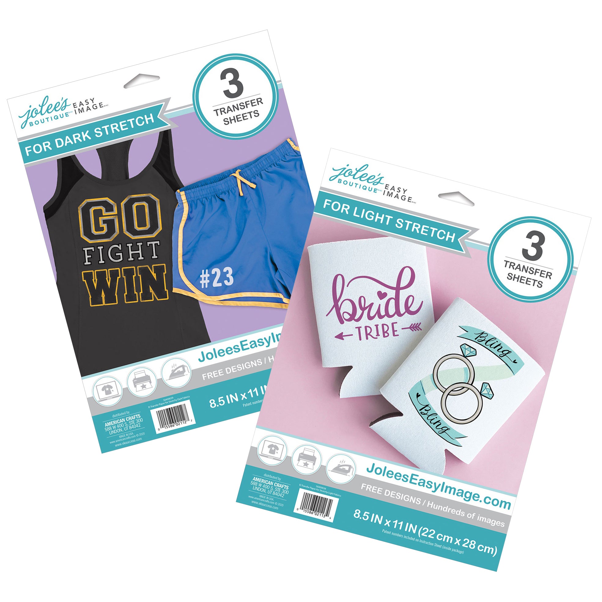Jolee's Easy Image Printable Transfer Sheets for Stretchy Fabrics