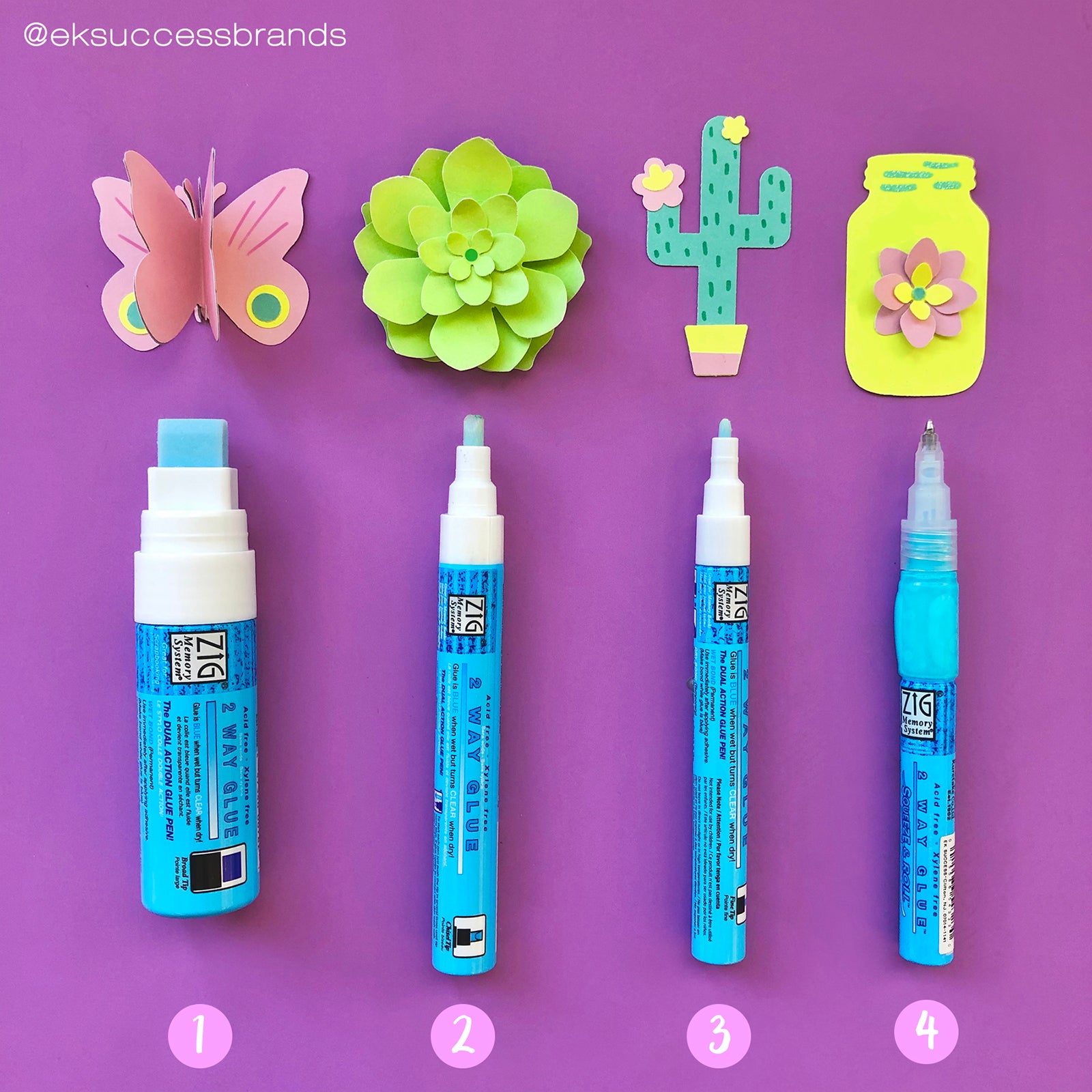 EK Tools Zig Memory System 2 Way Chisel Tip Glue Pen