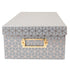 Side view of DCWV Photo Box Storage with Bookplate showing book plate