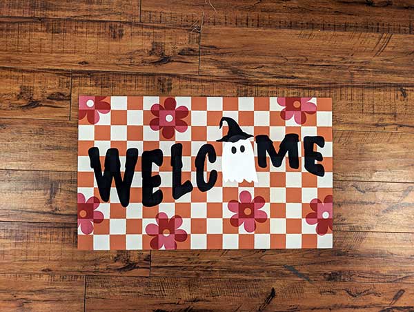 Vinyl Print Press Halloween Doormat
