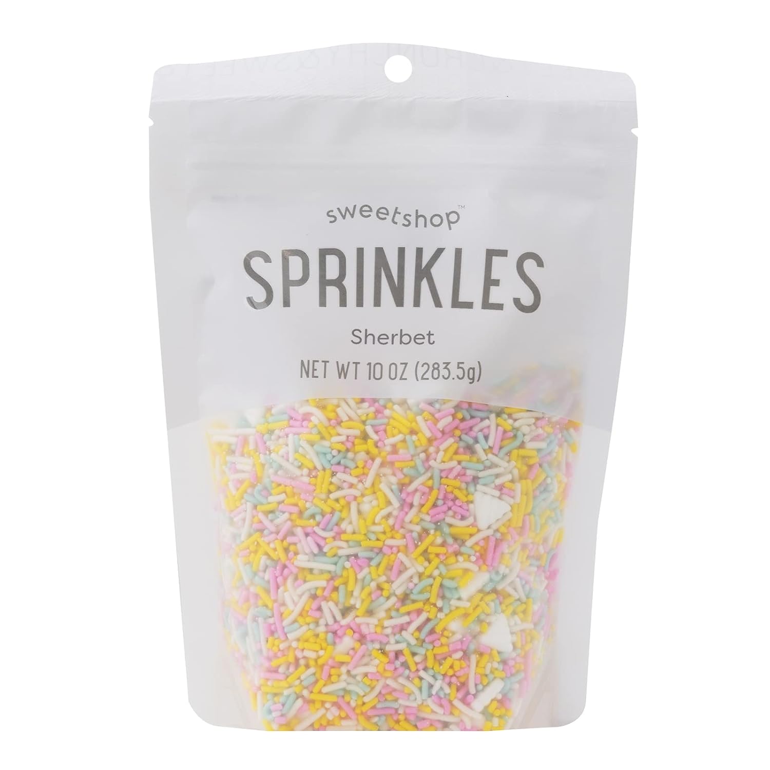 Front of packaging for Sweetshop 10 oz Sherbert Sprinkle Mix