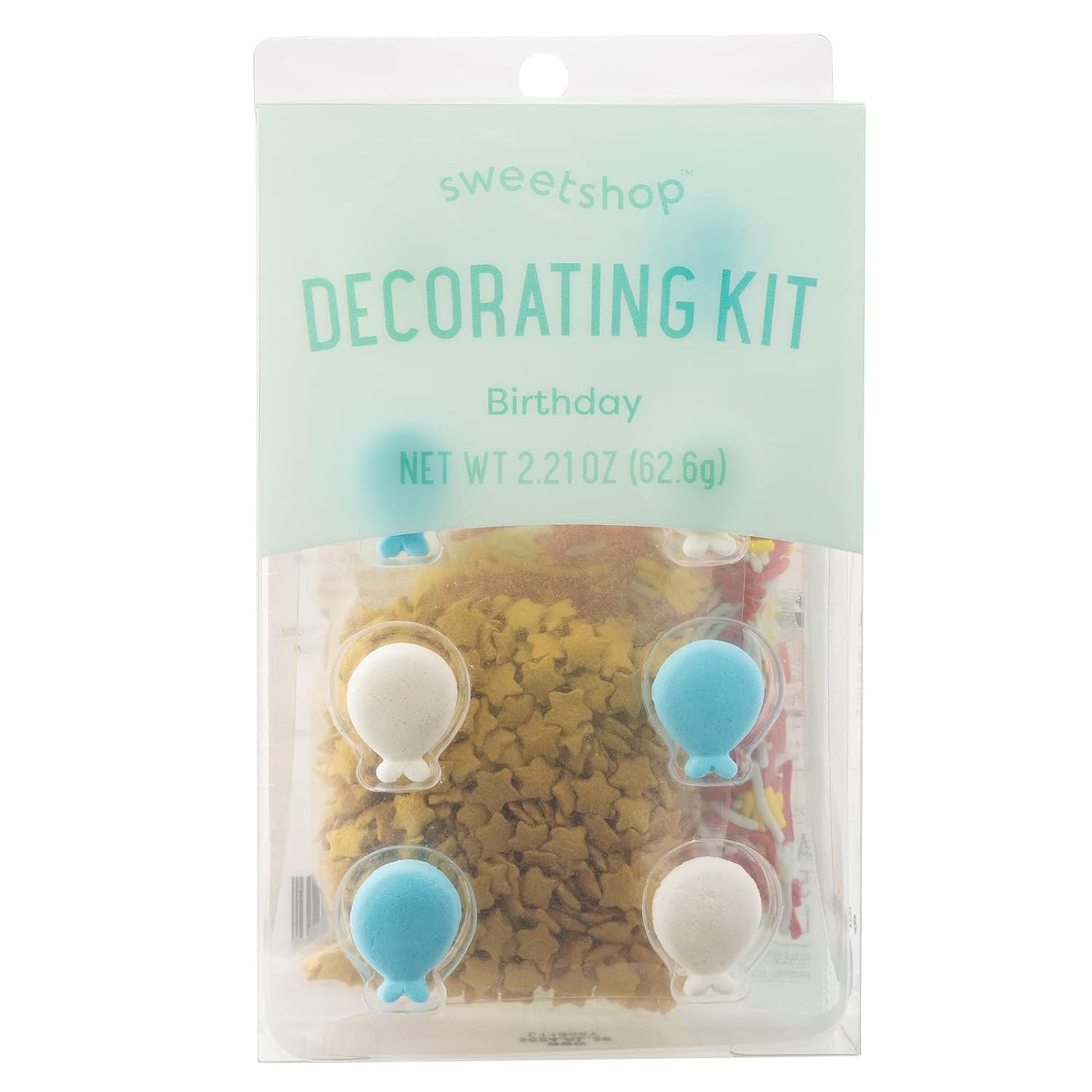 Front of packaging for AC Sweetshop Birthday Sprinkles Decorating Kit