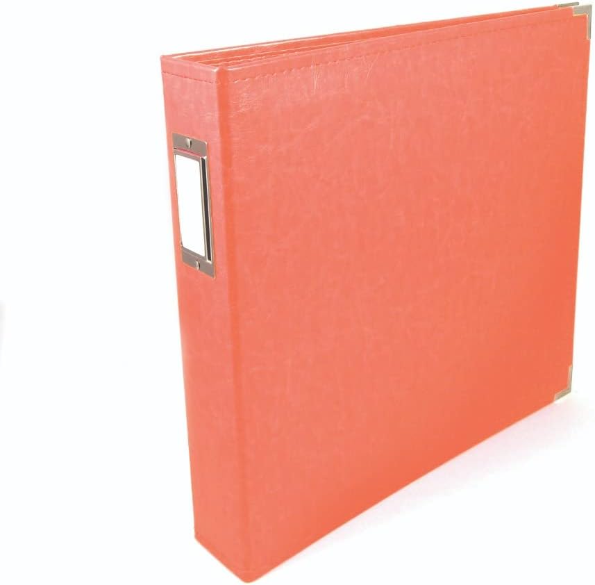 We R Makers 12x12 Leather D-Ring Photo Album - Coral