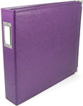 Load image into Gallery viewer, We R Makers 12x12 Leather D-Ring Photo Album Grape Soda
