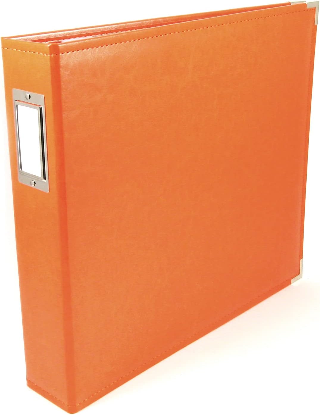 We R Makers 12x12 Leather D-Ring Photo Album - Orange Soda