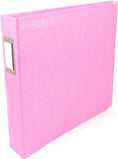 Load image into Gallery viewer, We R Makers 12x12 Leather D-Ring Photo Album - Pretty Pink
