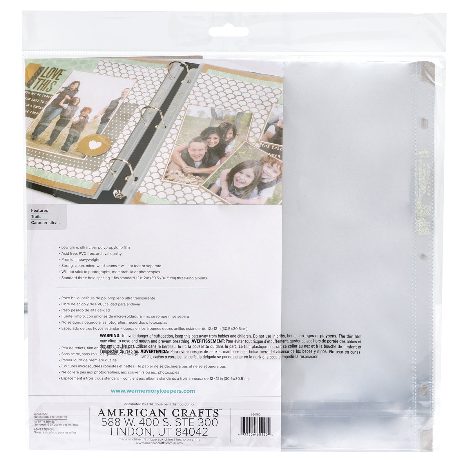 We R Makers 12x12 Non-Glare Page Protectors - 10 Pack – American Crafts