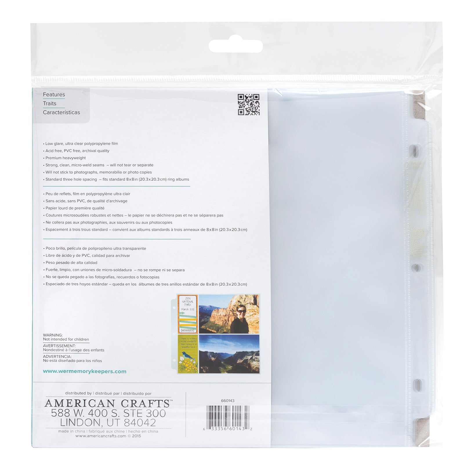 We R Makers 8x8 Non-Glare Page Protectors - 25 Pack – American Crafts