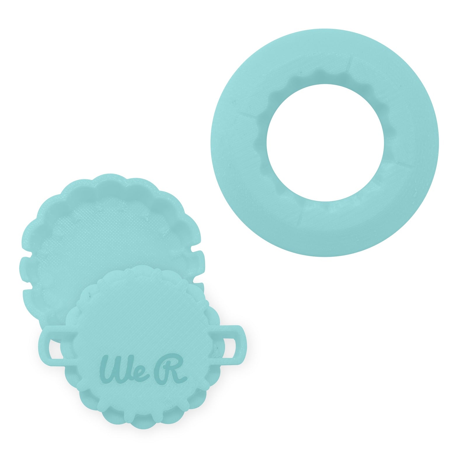 Front view of the We R Makers Button Press Puffy Sticker & Shaker Shape Insert.