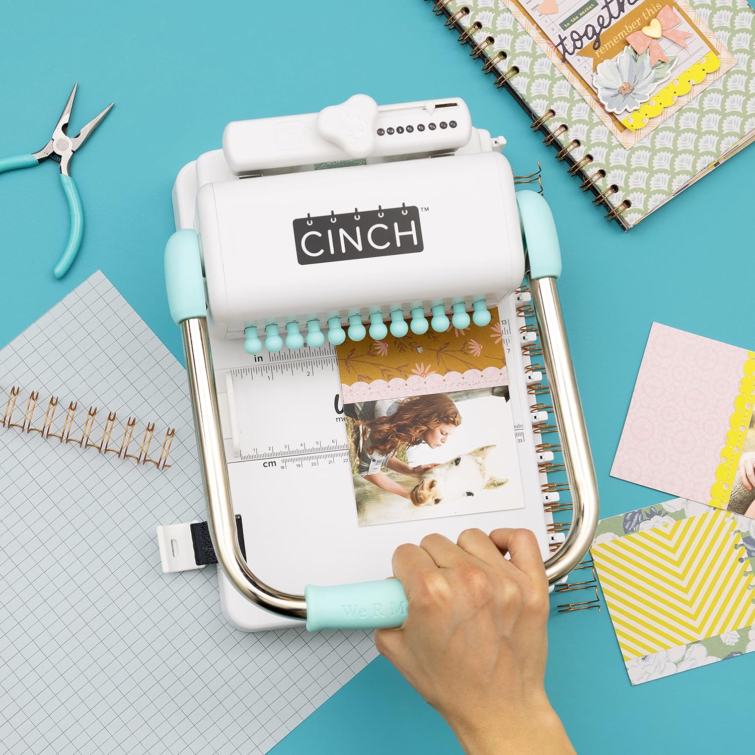 Lifestyle image of Mint Cinch Book Binding Machine in use