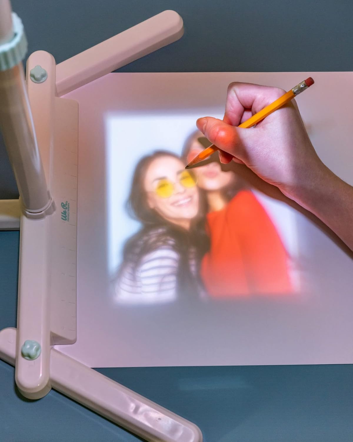 Picture of a craft being created with the help of the We R Makers Craft Projecter Tool.